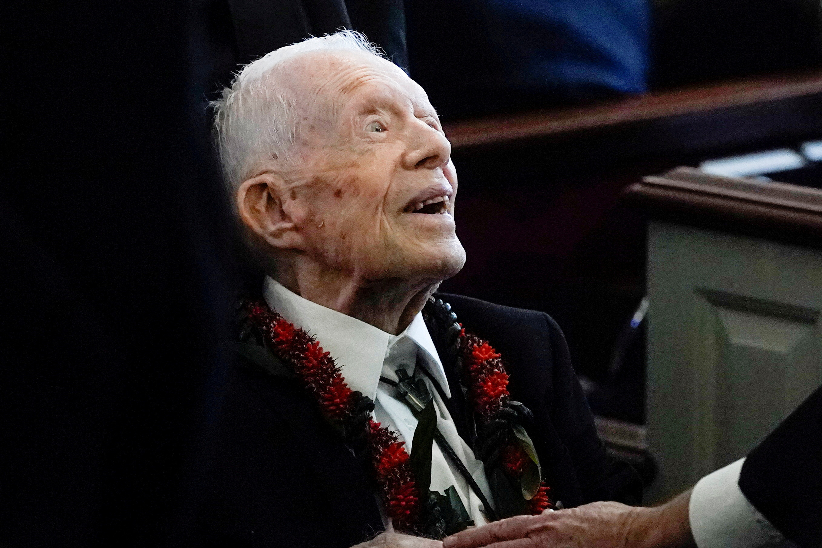 The funeral service for former U.S. first lady Rosalynn Carter, in Plains