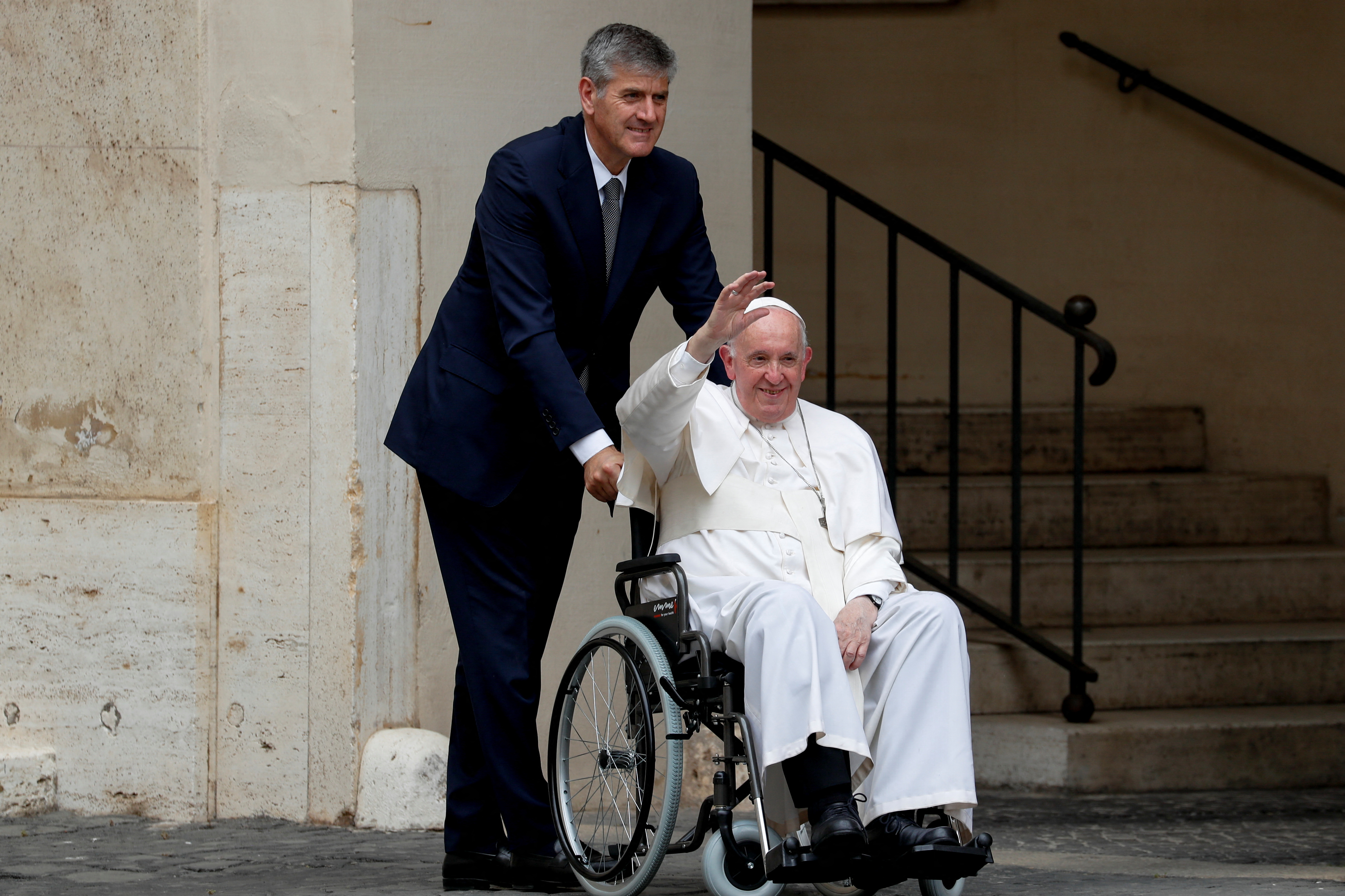 Pope meets children with disabilities and Ukrainian refugees at the Vatican