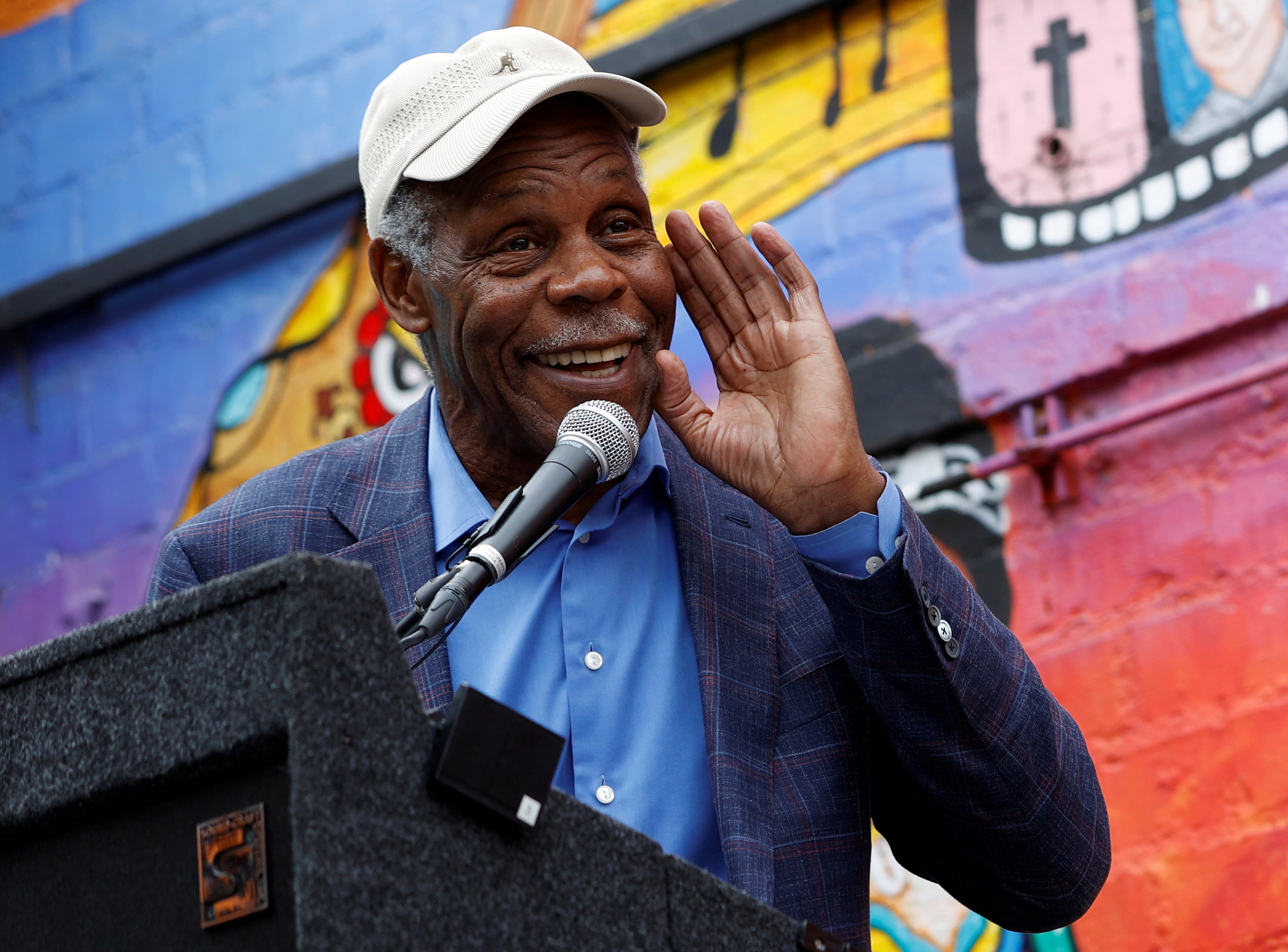 Actor and activist Danny Glover speaks at a press conference to support State Senate Bill 805 