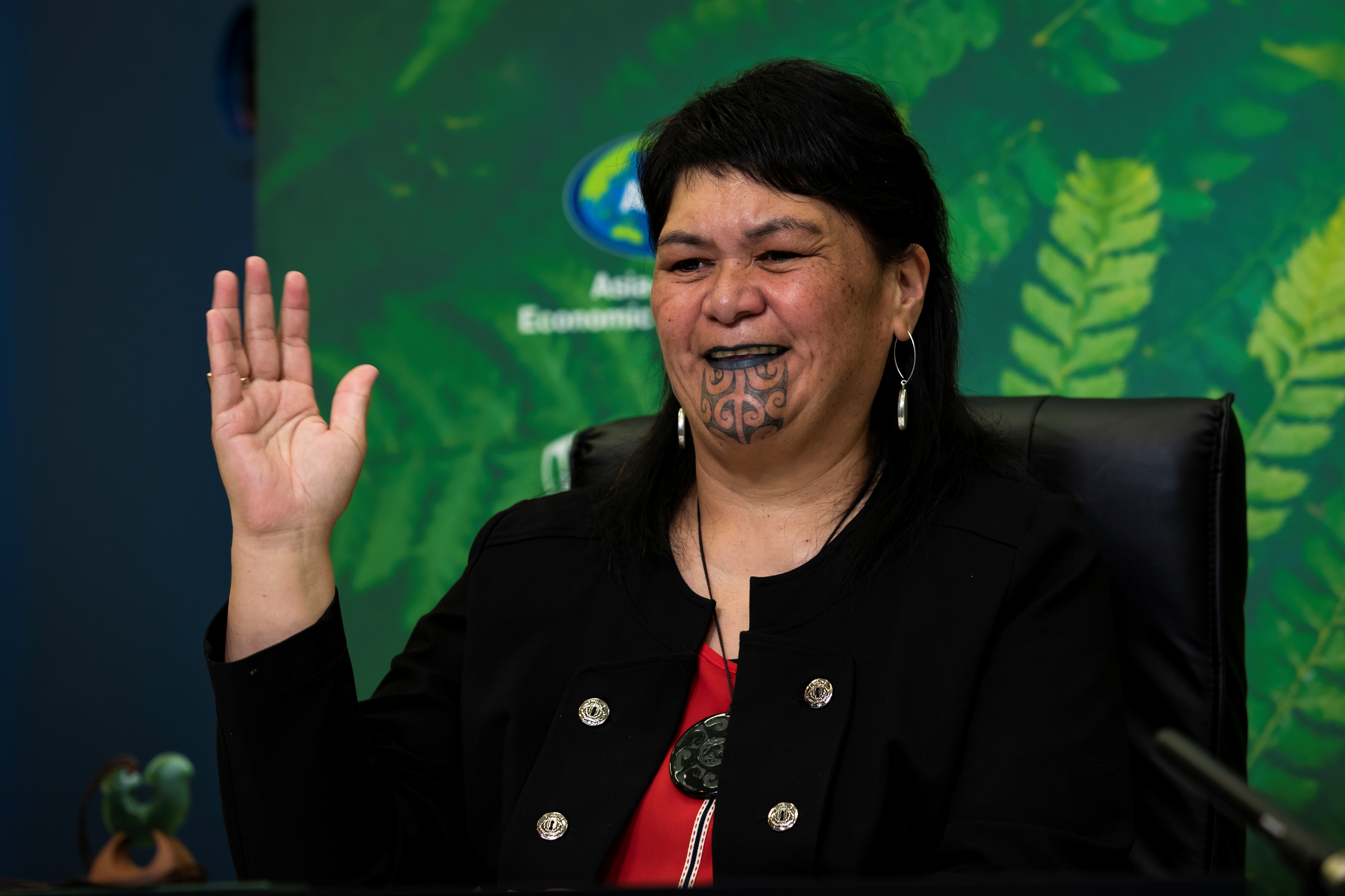New Zealand's Foreign Minister Nanaia Mahuta co-chairs the 2021 APEC Ministerial Meeting in Wellington, New Zealand, November 10, 2021.  Jeff Tollan/APEC New Zealand/Handout via REUTERS  ATTENTION EDITORS - THIS IMAGE WAS PROVIDED BY A THIRD PARTY. NO RESALES. NO ARCHIVE