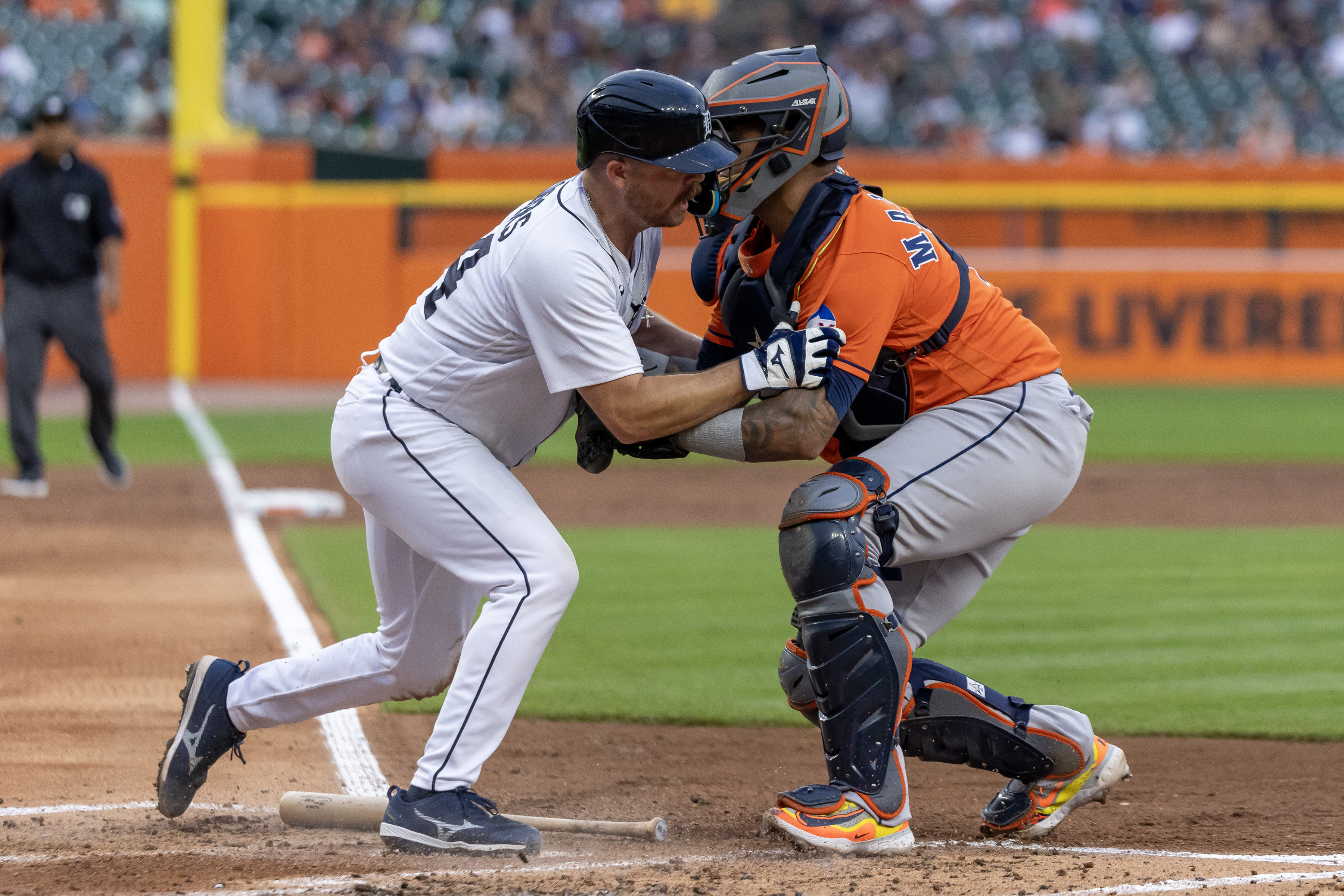 Amidst Parker Meadows' family and friends celebrating his walkoff home run,  one woman wells up with tears of pride : r/motorcitykitties