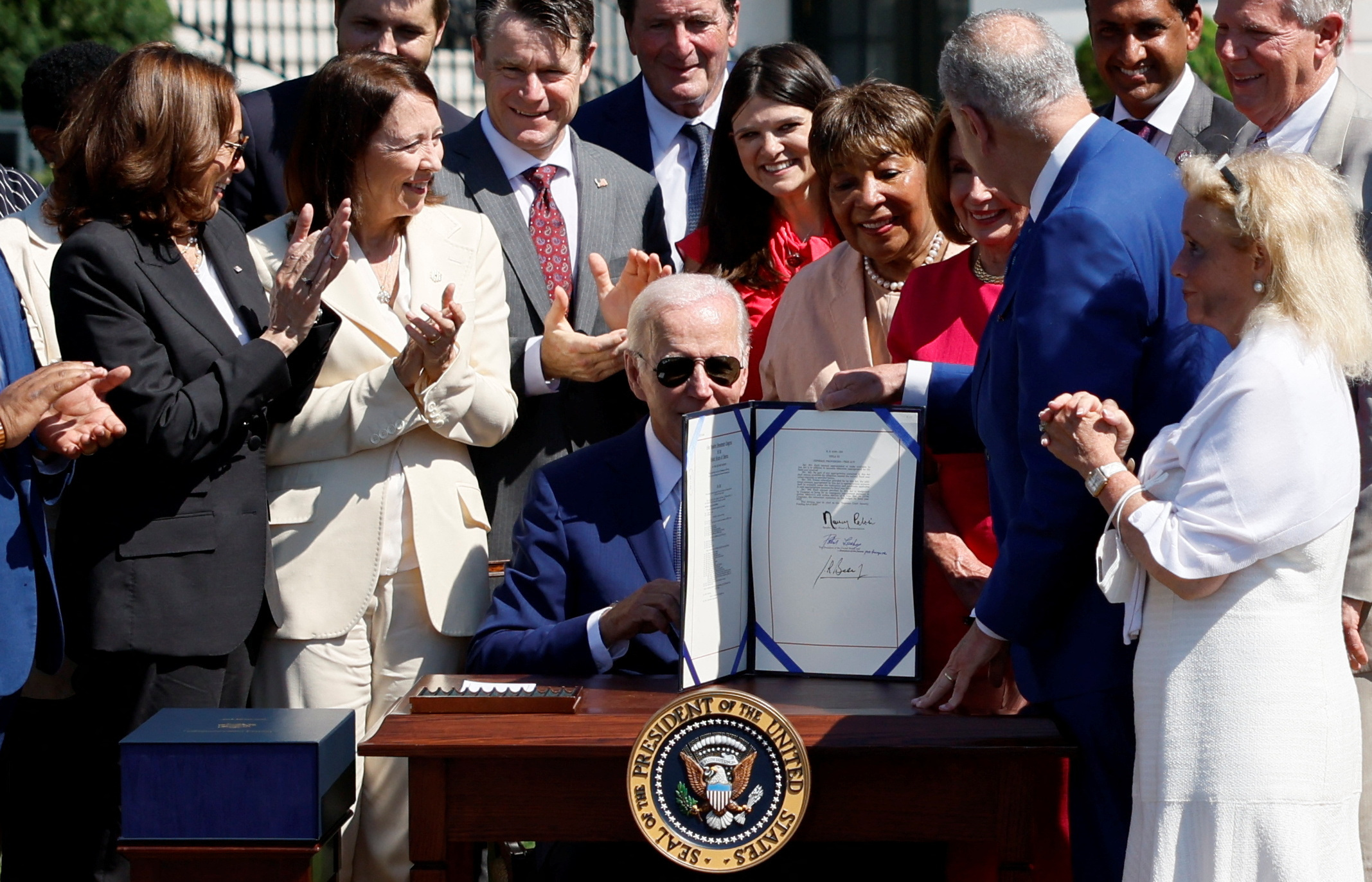 U.S. President Biden signs the CHIPS and Science Act of 2022, in Washington