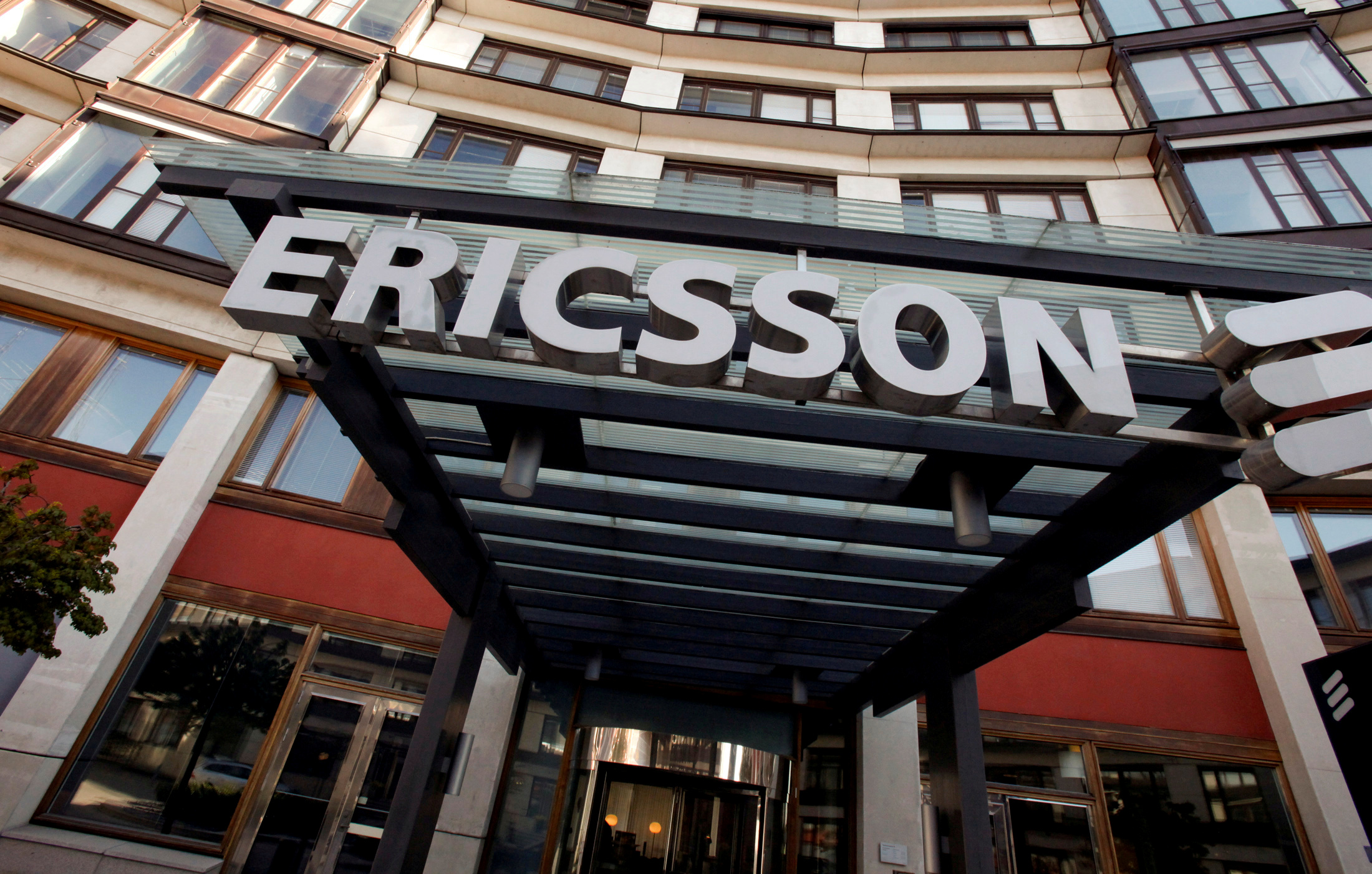 The exterior of Ericsson's headquarters is seen in Stockholm