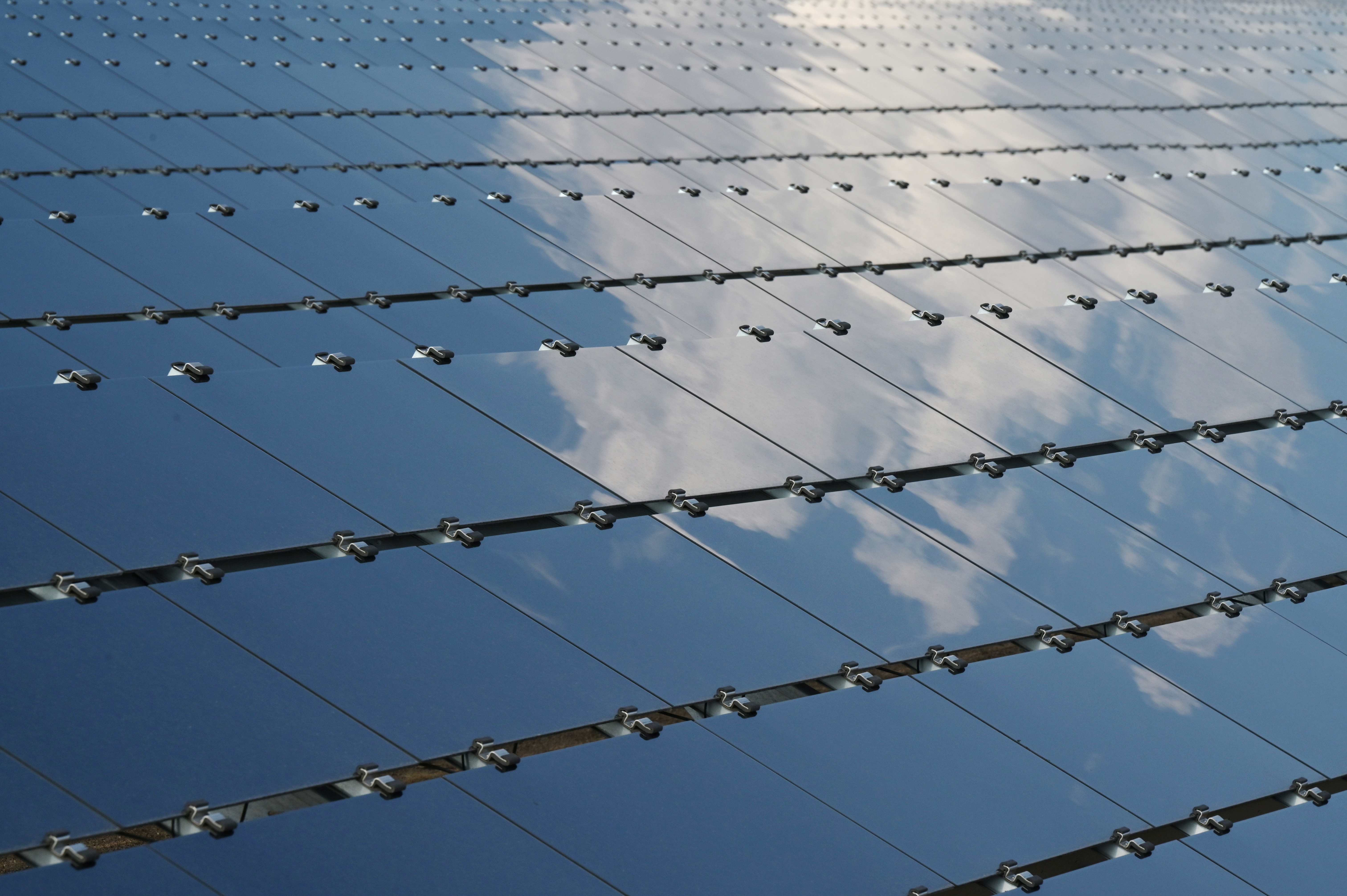 Solar panels are seen at the Desert Stateline project near Nipton