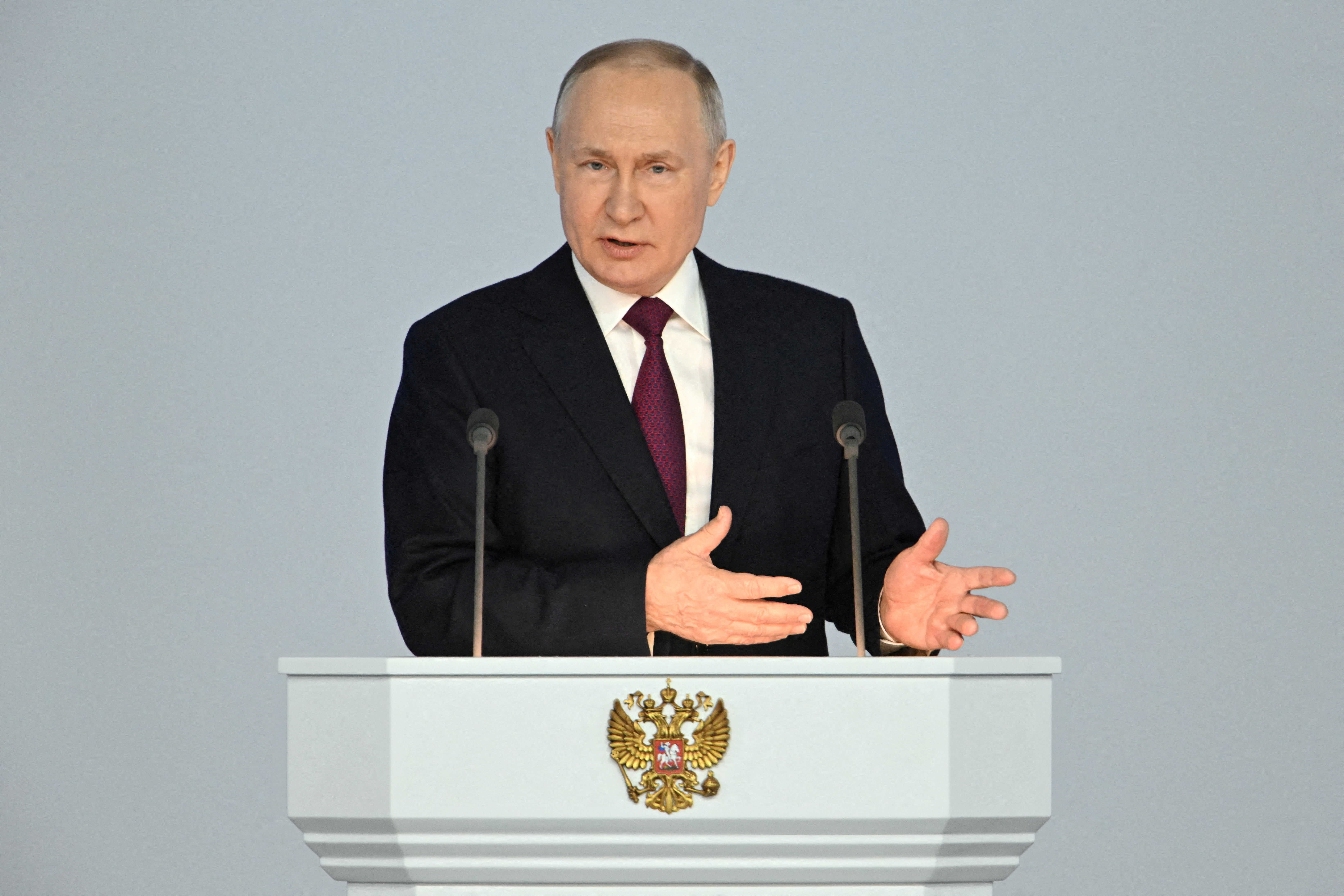 El presidente ruso Putin pronuncia su discurso anual ante la Asamblea Federal en Moscú