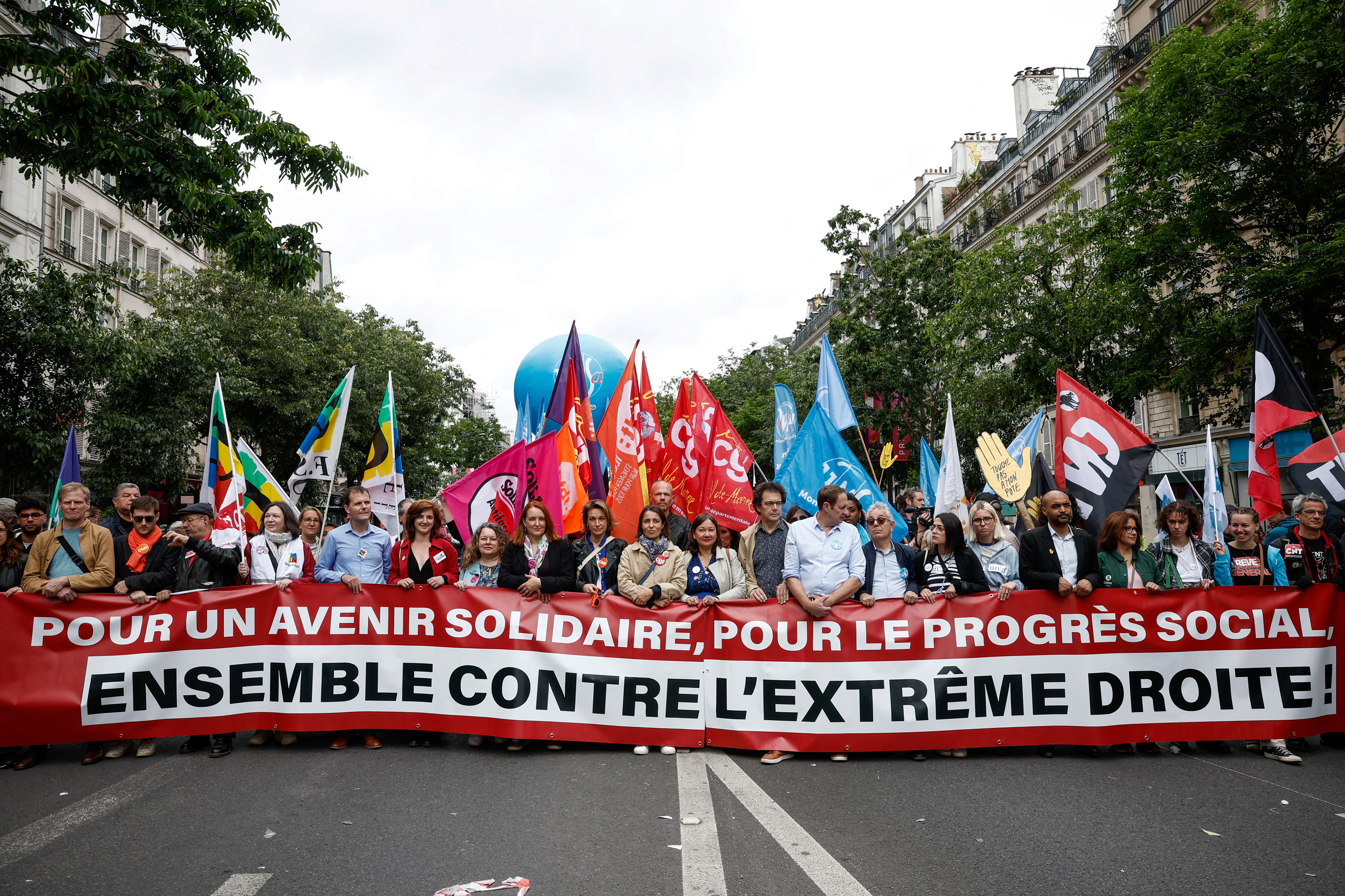 Demonstration against the French far-right National Rally party, in Paris