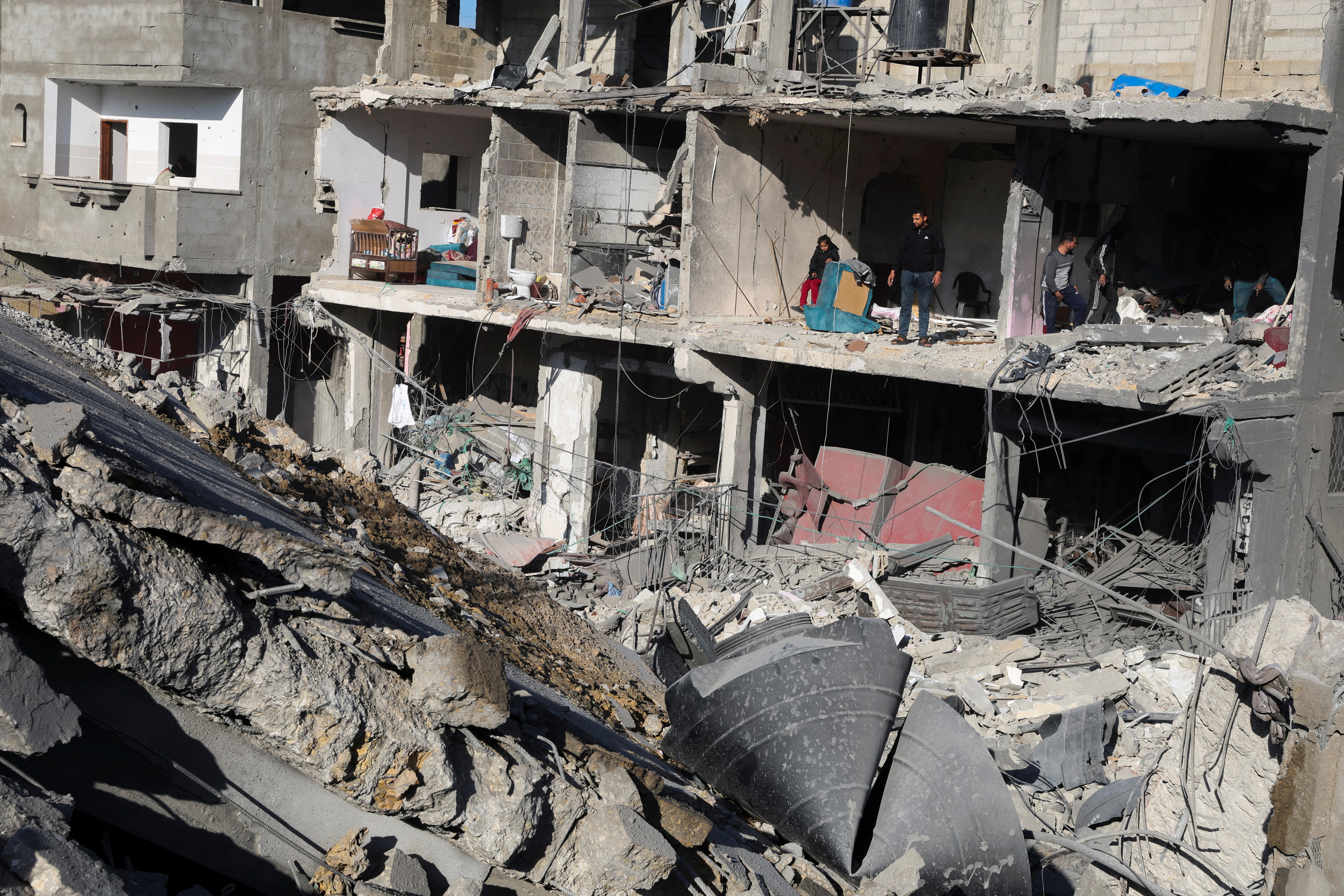 Aftermath of Israeli strikes in Rafah