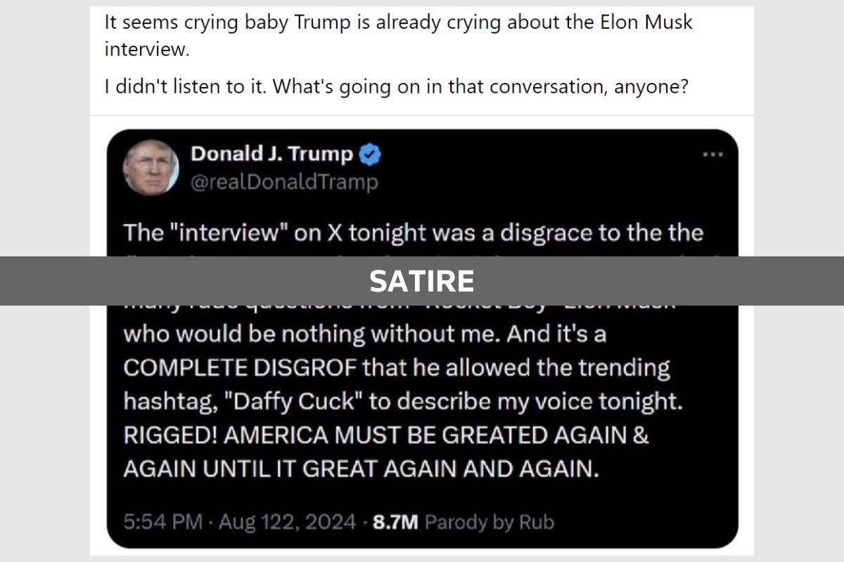 Fact Check: Trump post criticizing Musk after X interview is fake | Reuters