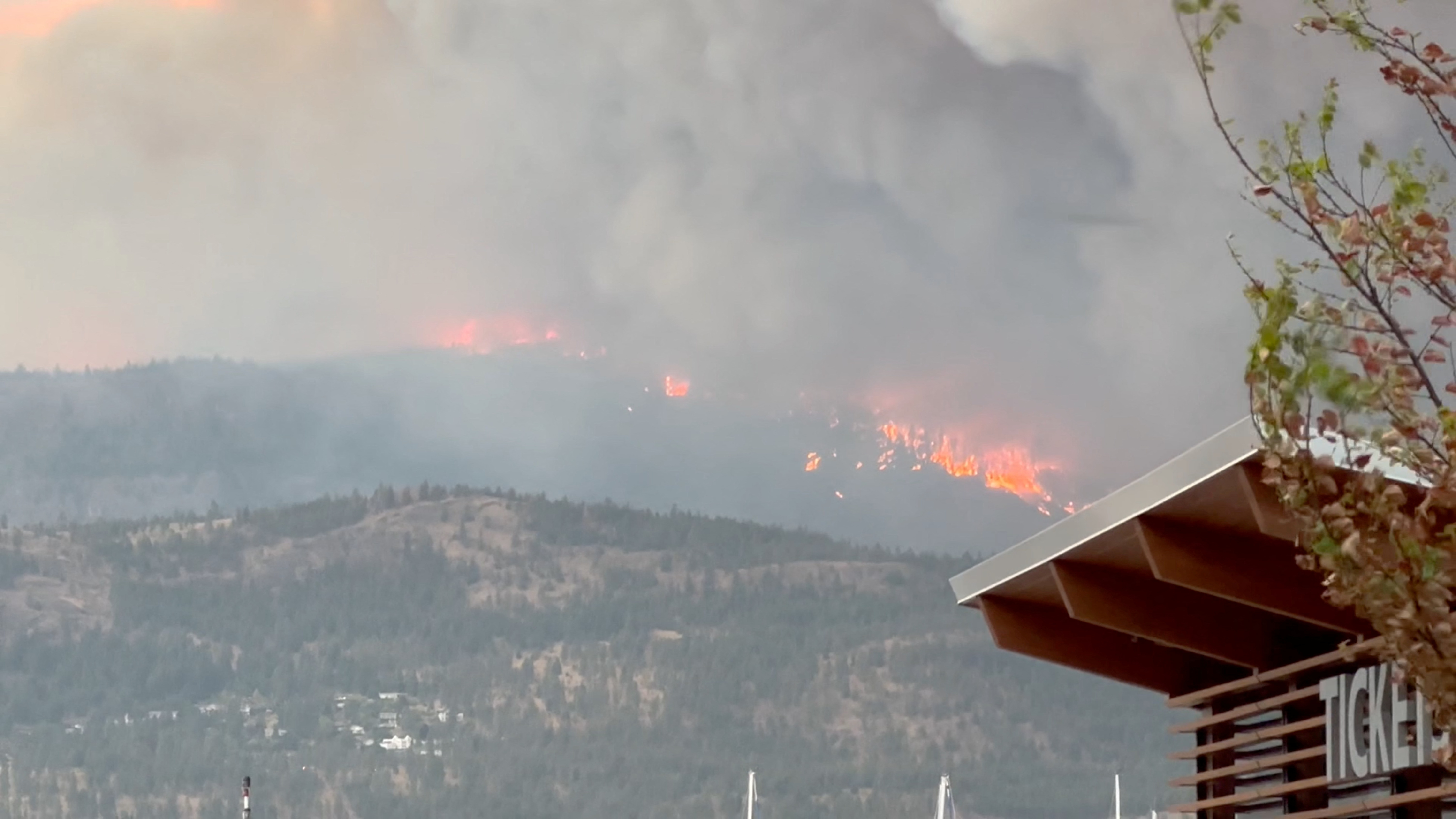 Wildfire in Kelowna, British Columbia