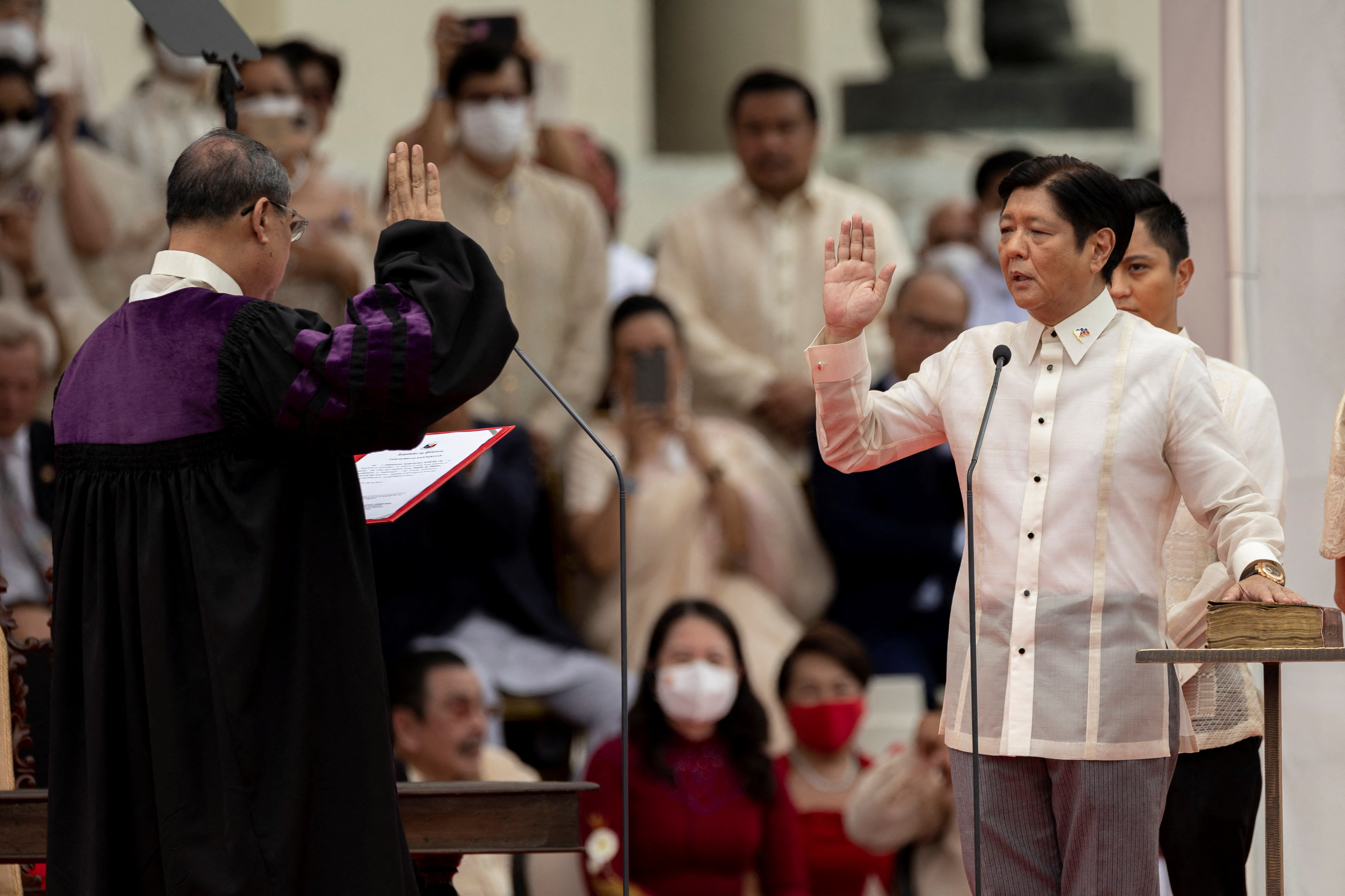 Philippines swears in Ferdinand Marcos Jr as new president