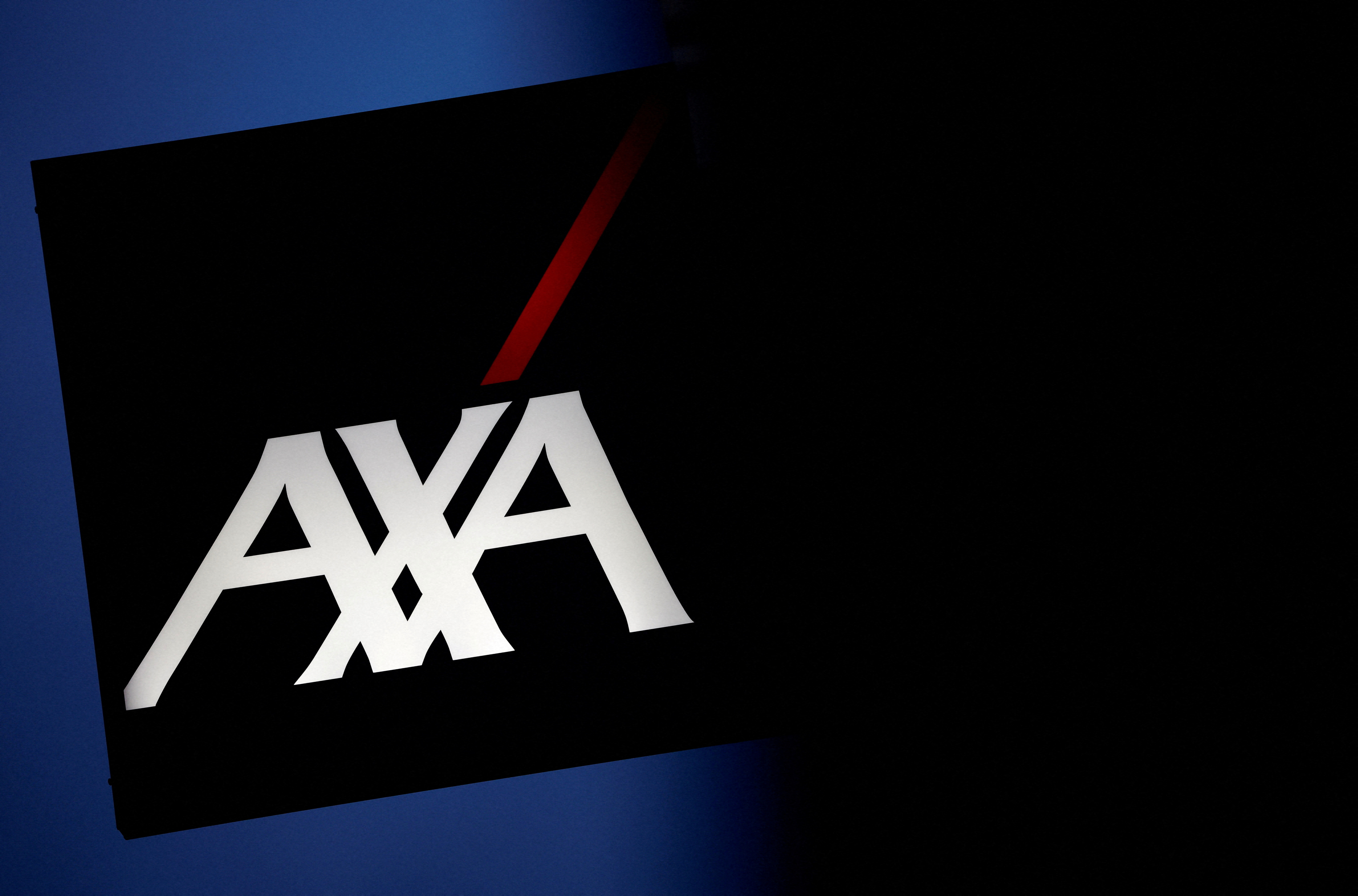 FILE PHOTO: The logo of French Insurer Axa