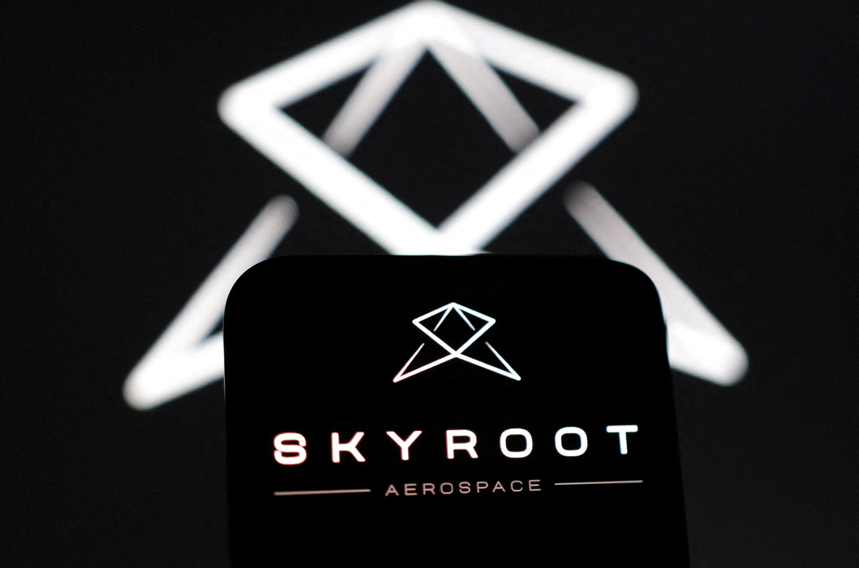 Illustration shows Skyroot Aerospace logo