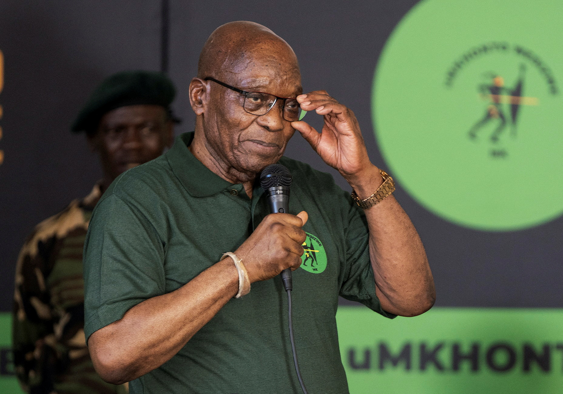 Former South African President, Jacob Zuma speaks about his political future at a press conference in Soweto, in Johannesburg