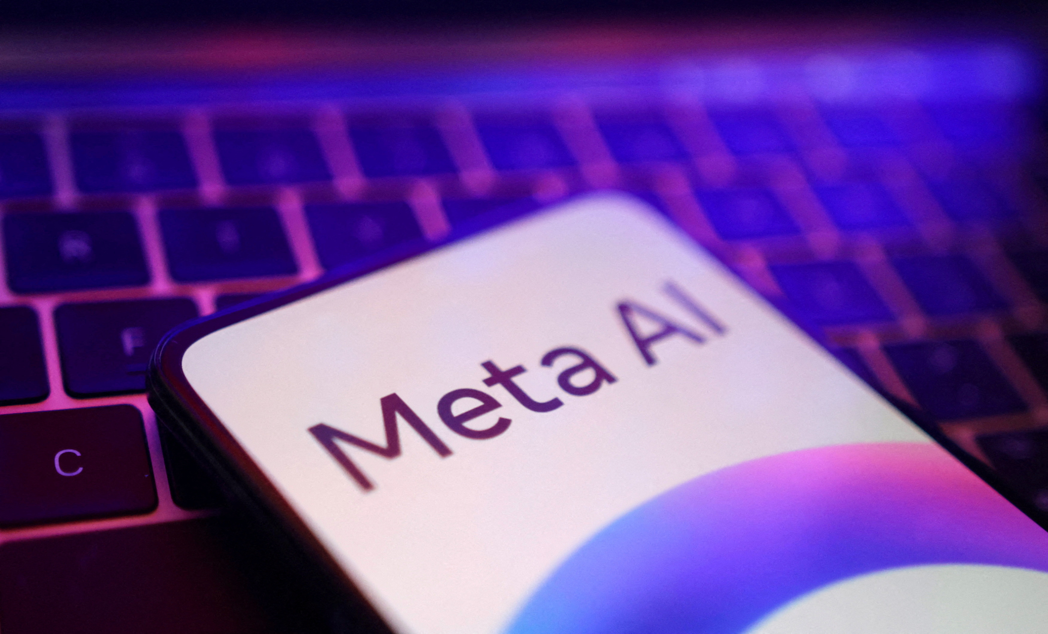 Illustration shows Meta AI logo