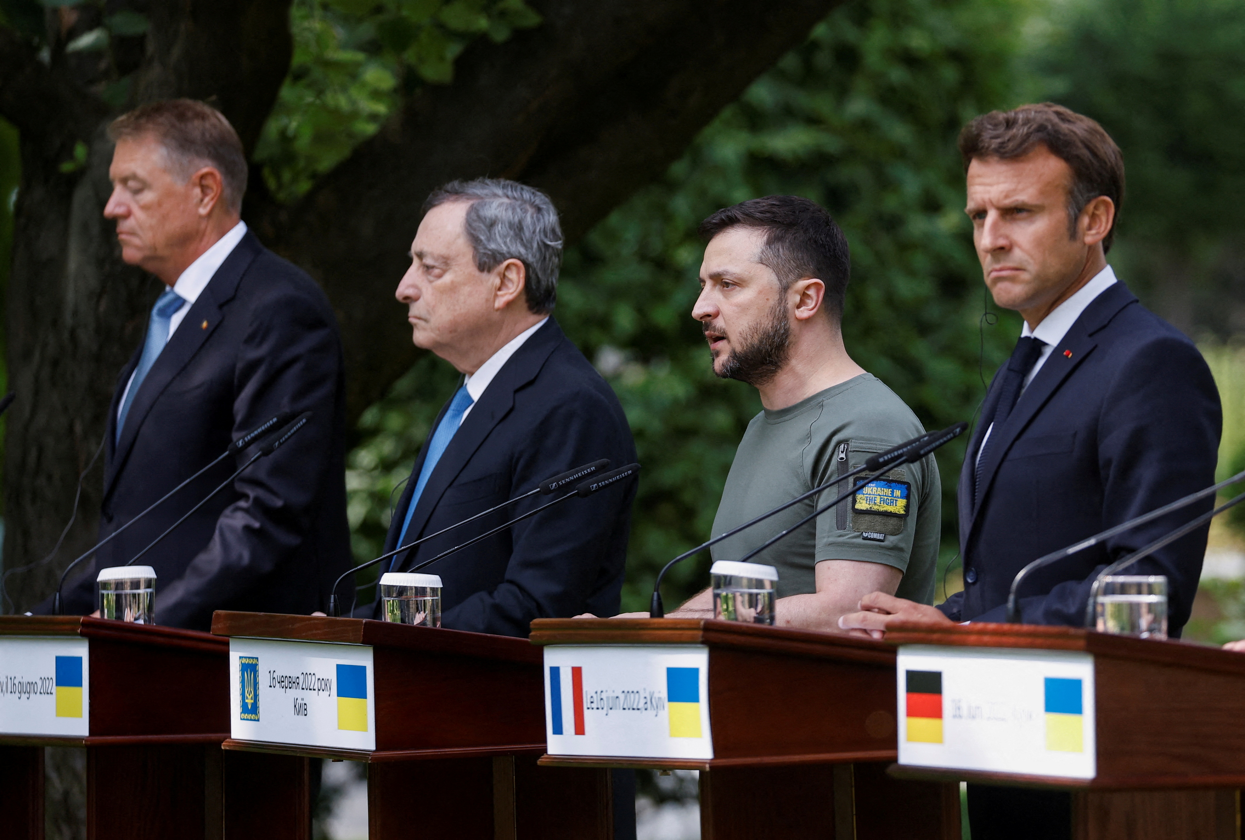 French President Macron, German Chancellor Scholz, Italian PM Draghi and Romanian President Iohannis visit Kyiv
