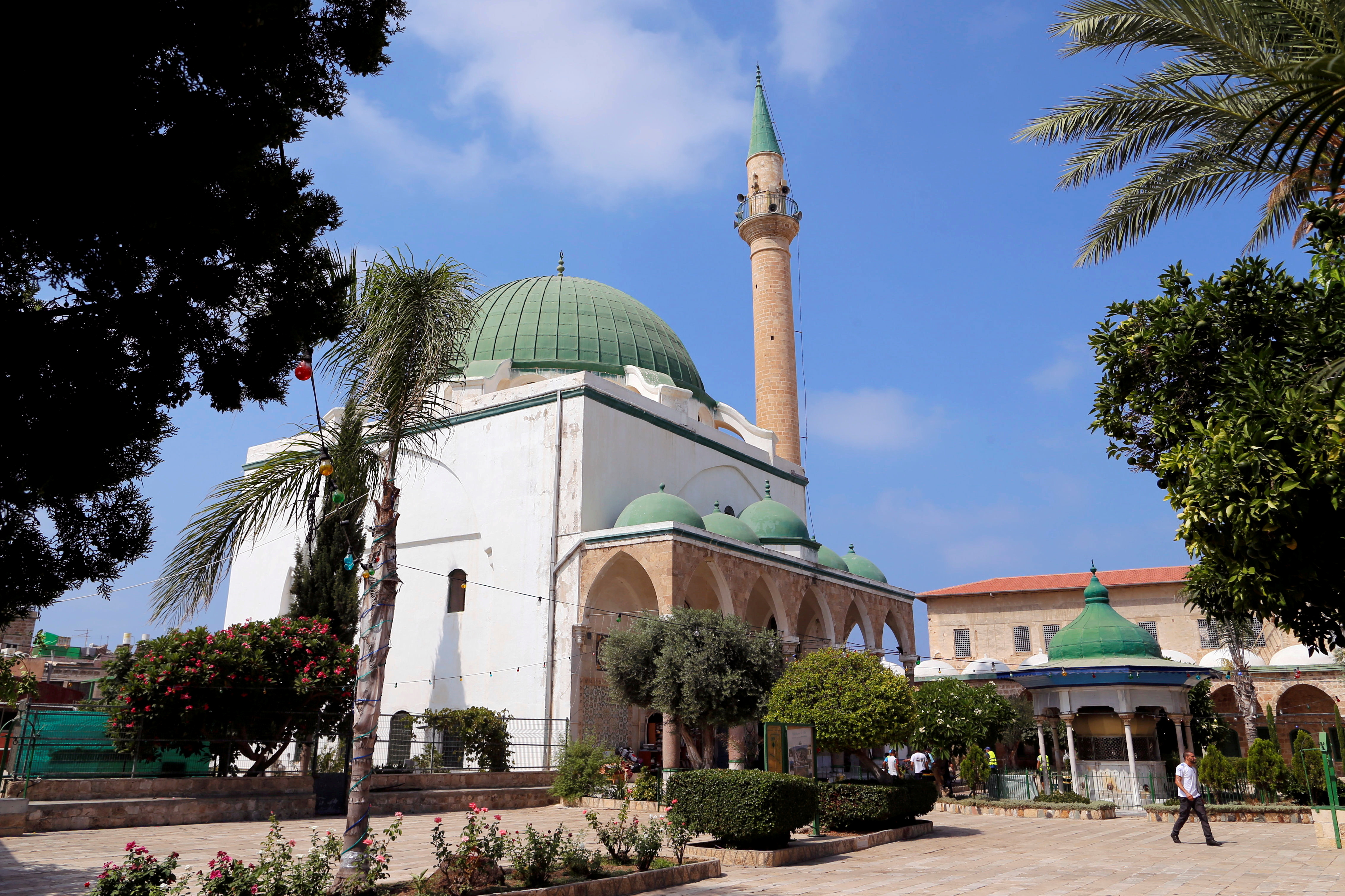 A general view shows Al-Jazzar Mosque, completed in 1781 by Ahmad Pasha al-Jazzar, an Acre-based governor during the Ottoman period in the Old City of Acre