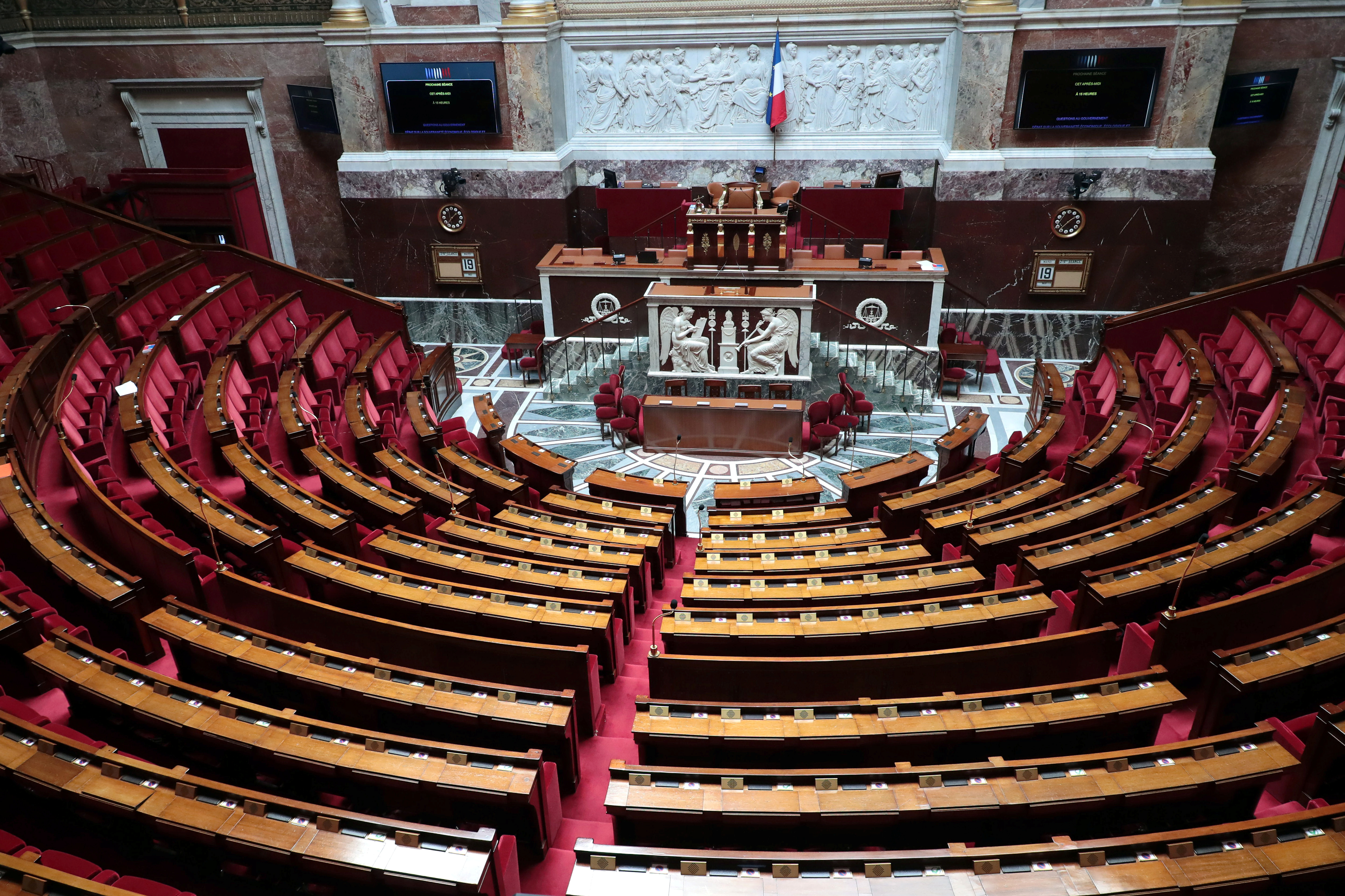 Weekly session of questions to the government at the National Assembly in Paris