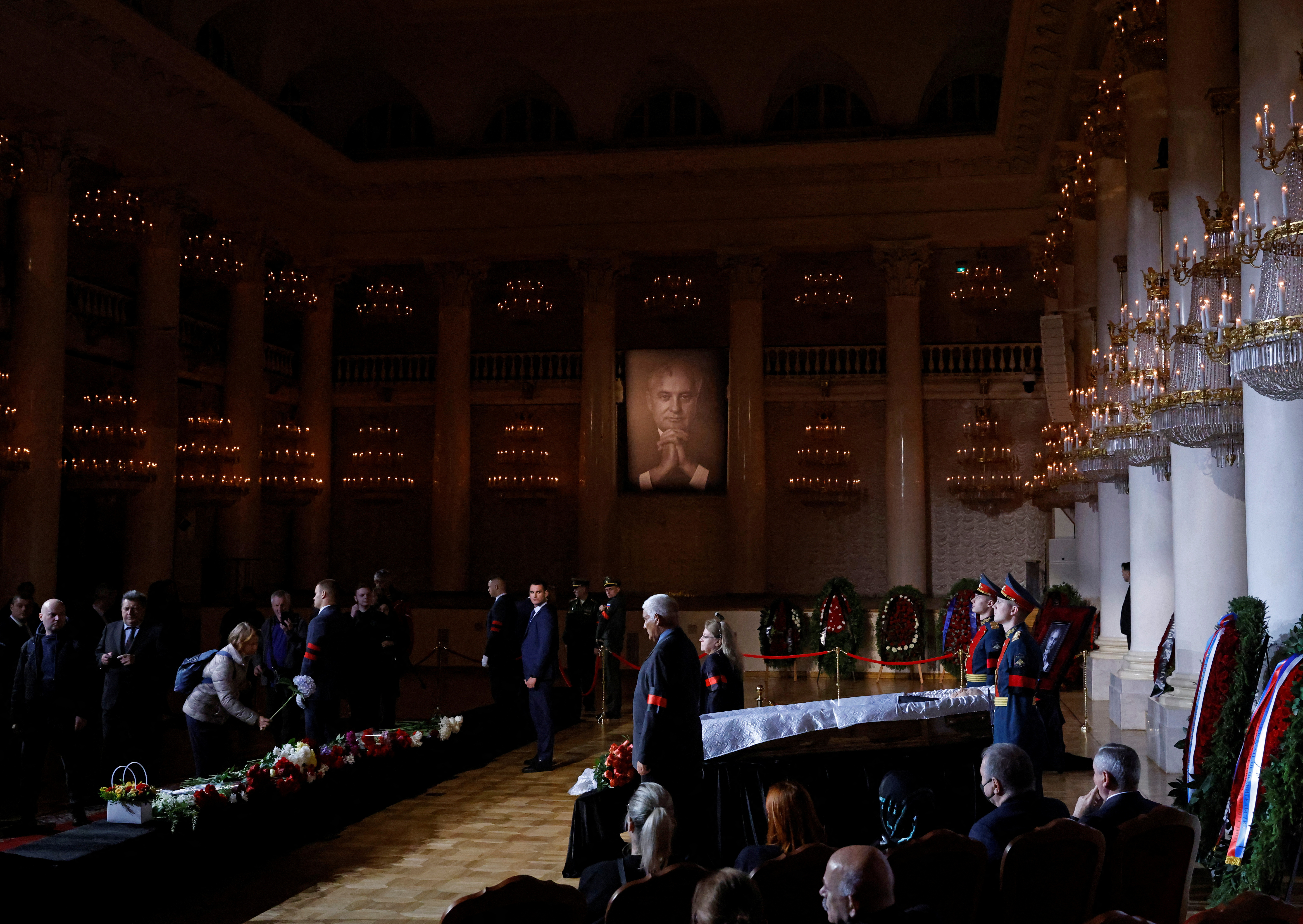 Neuvostoliiton viimeisen johtajan Mihail Gorbatšovin muistotilaisuus Moskovassa