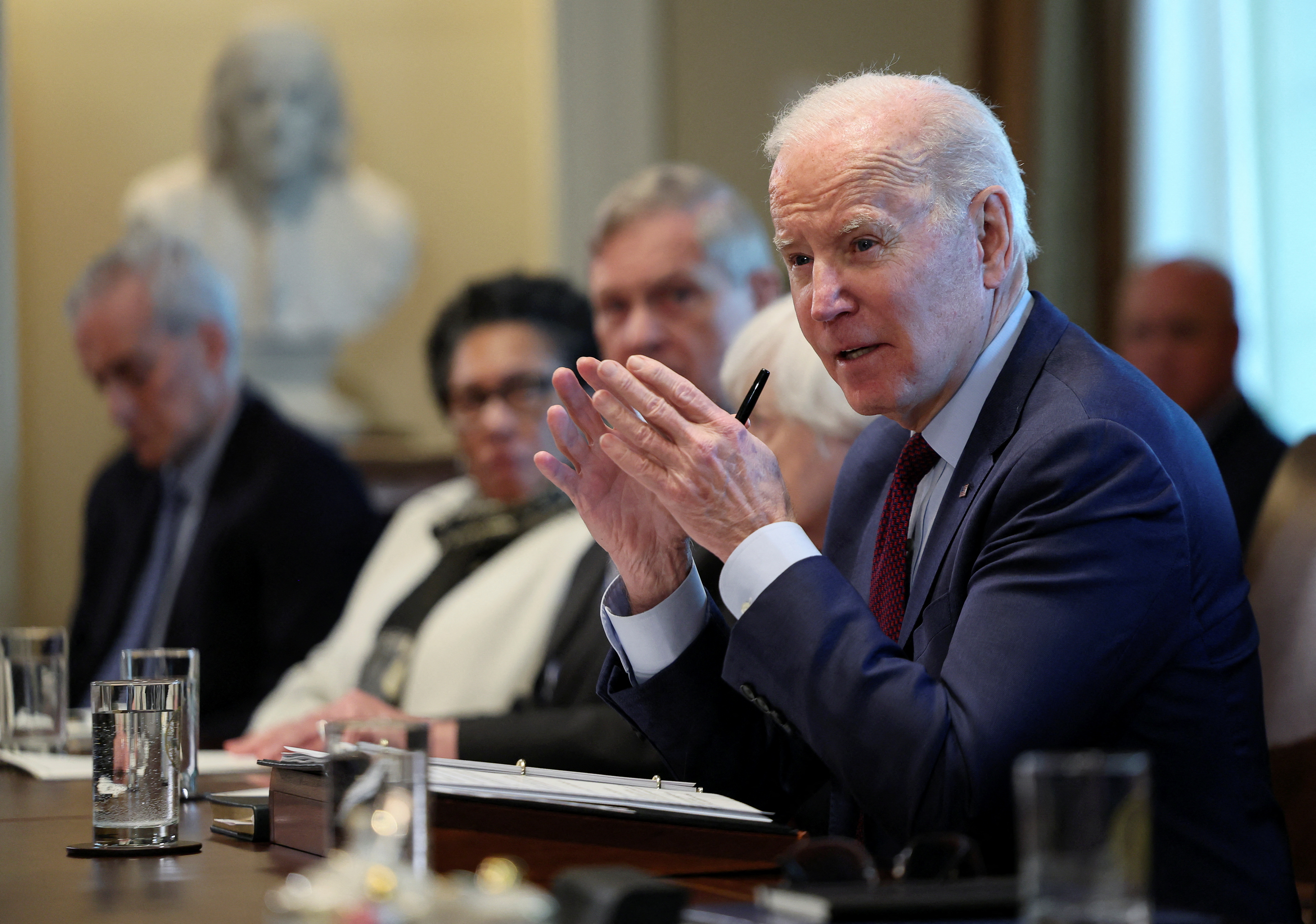 U.S. President Biden holds a cabinet meeting at the White House