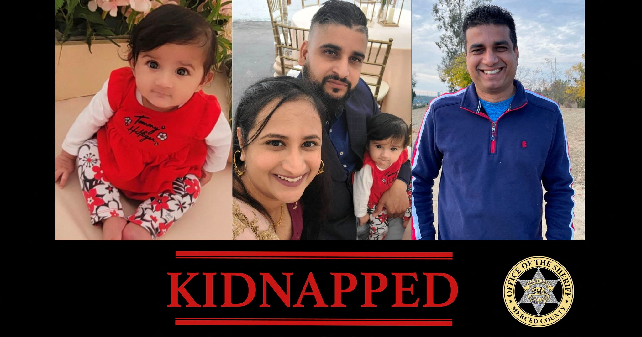 Poster shows the four family members kidnapped from central California