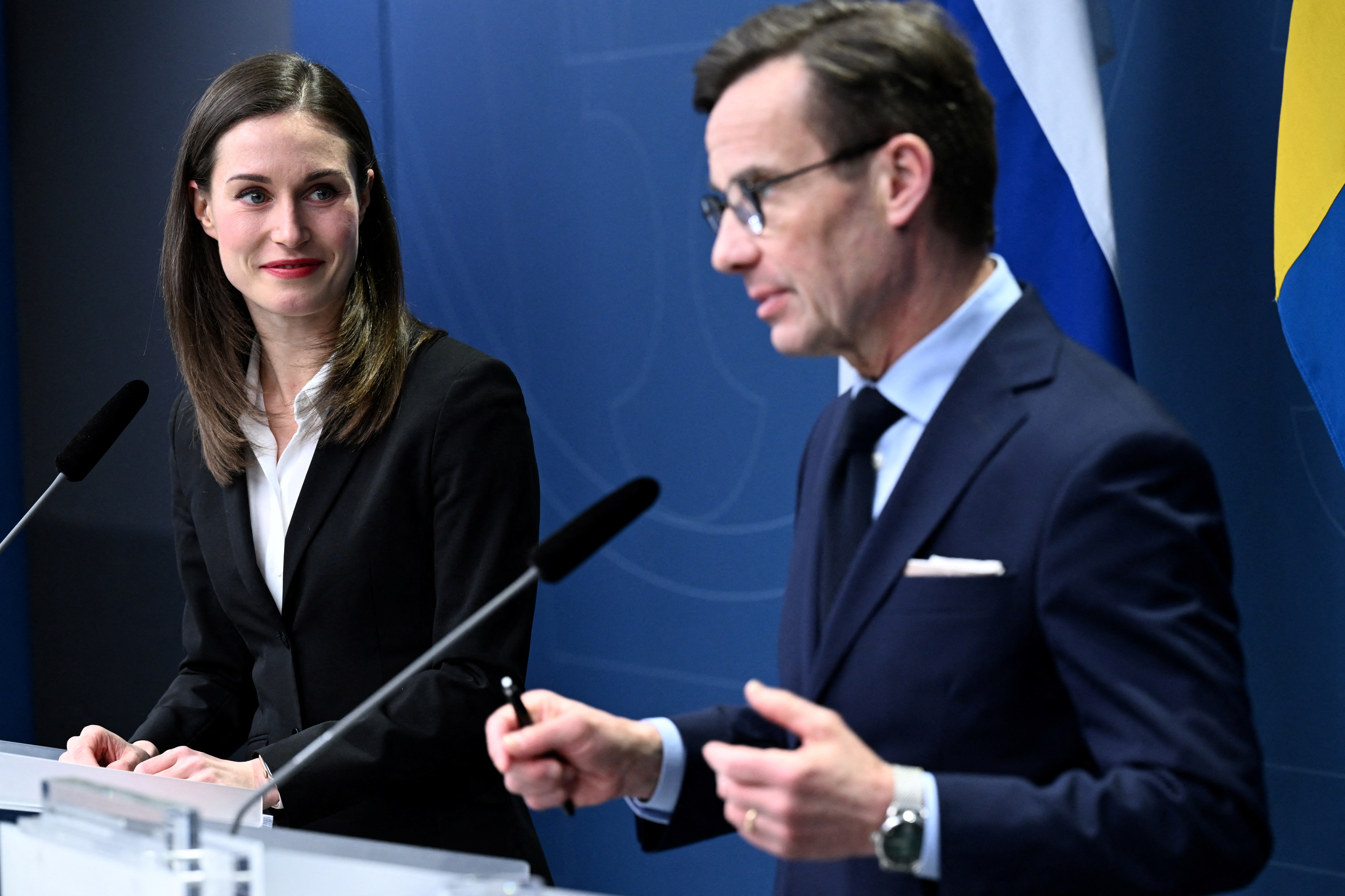 Finland's Prime Minister Sanna Marin visits Sweden