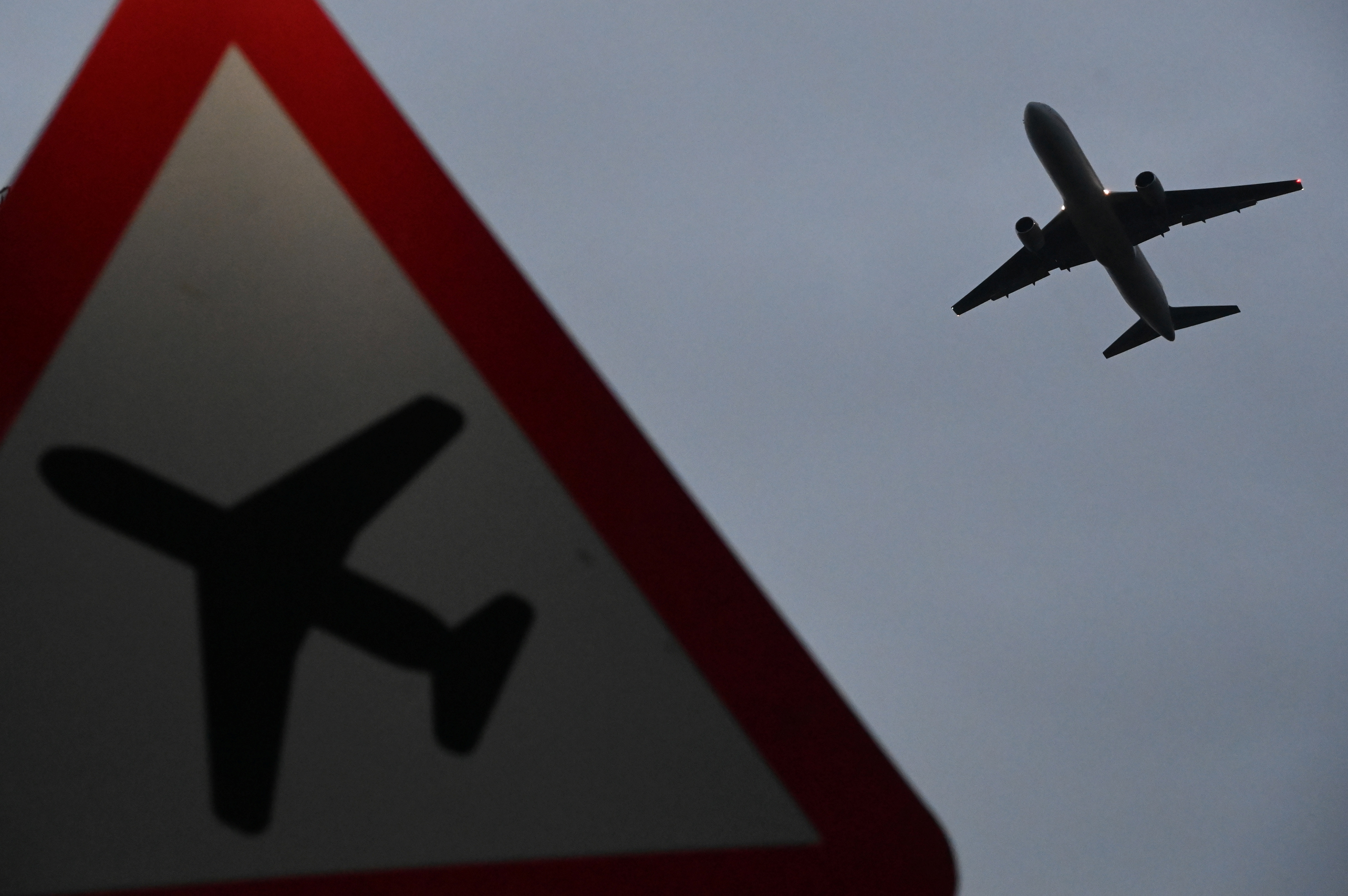 Aircraft takes off at Heathrow Airport amid COVID-19 pandemic in London
