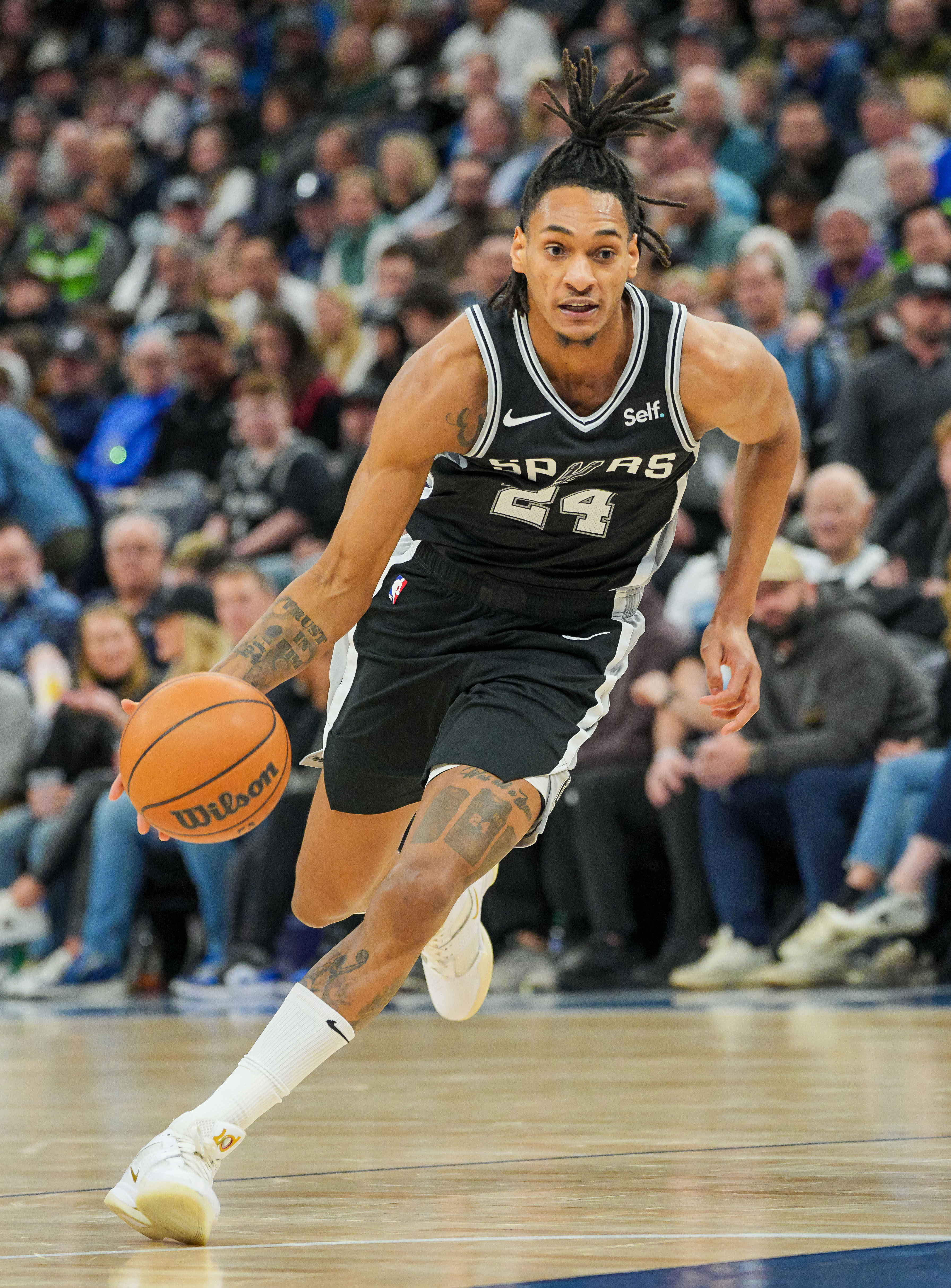 Anthony Edwards of the Minnesota Timberwolves wears the Hyperice Leg  News Photo - Getty Images