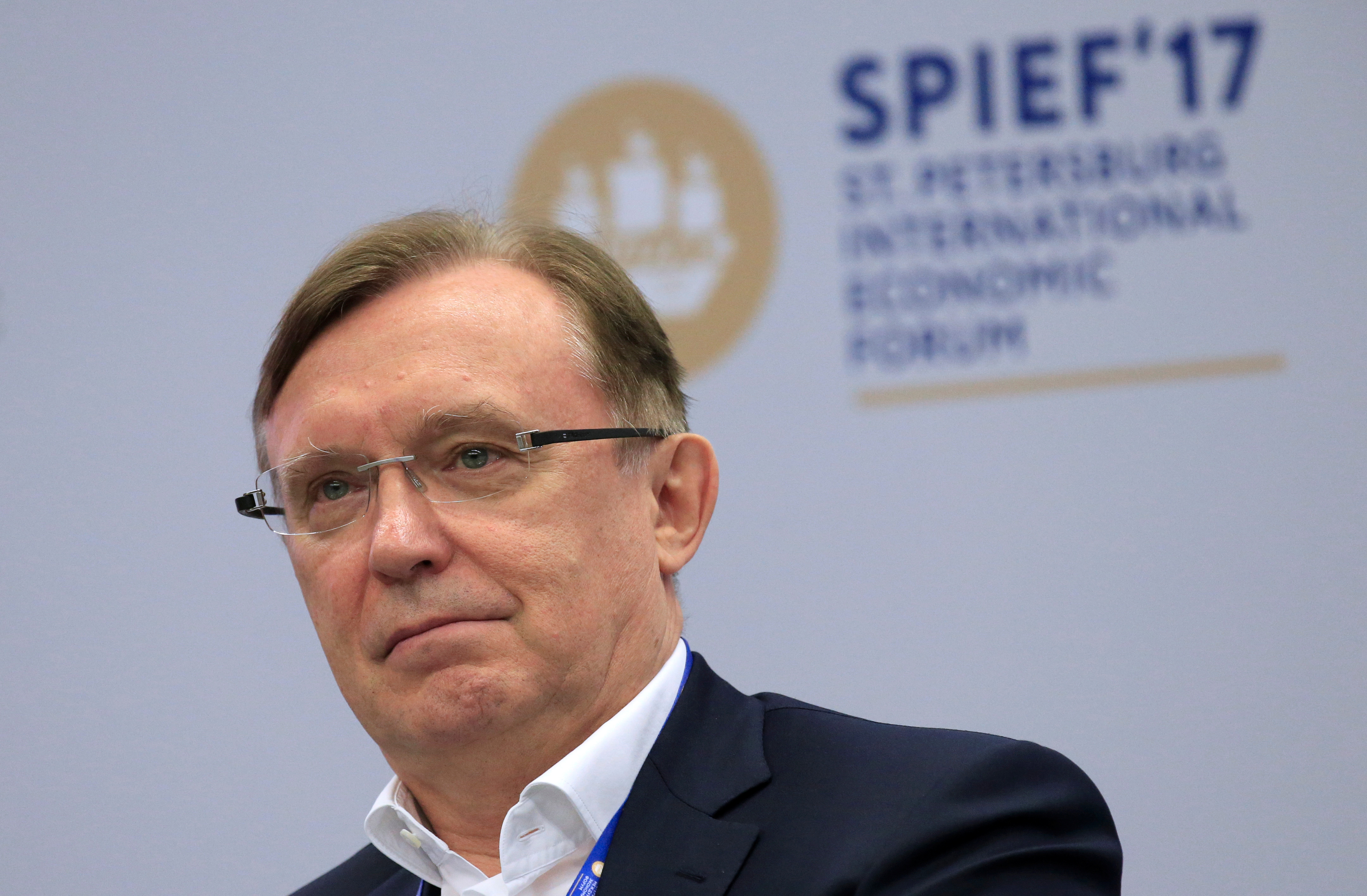 Kamaz's CEO Kogogin attends a session of the St. Petersburg International Economic Forum