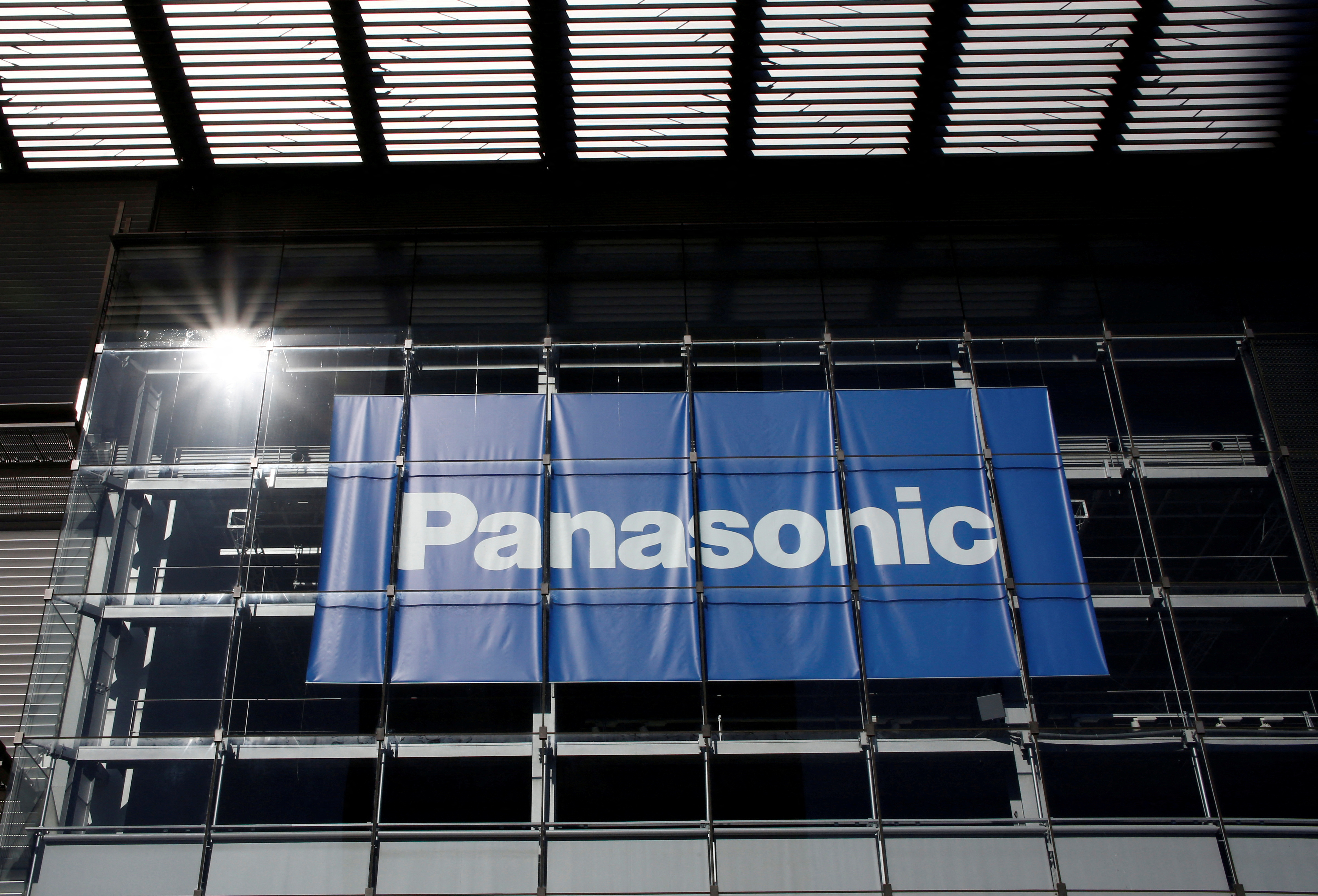 Panasonic Corp's logo is pictured at Panasonic Center in Tokyo
