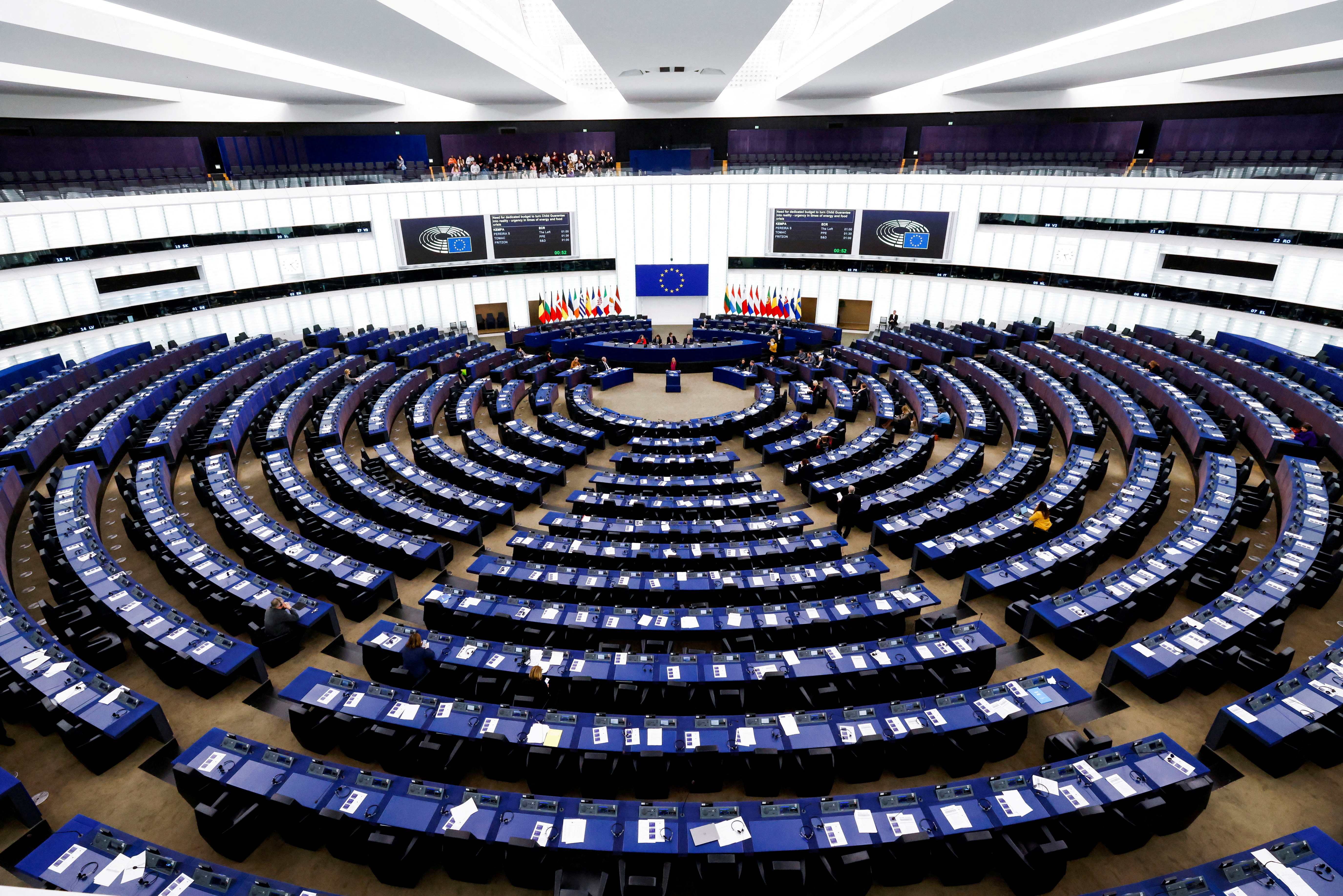 Plenary session at the European Parliament in Strasbourg