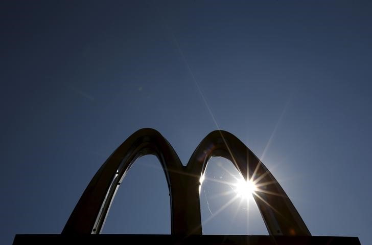 A McDonald's restaurant logo in Chicago
