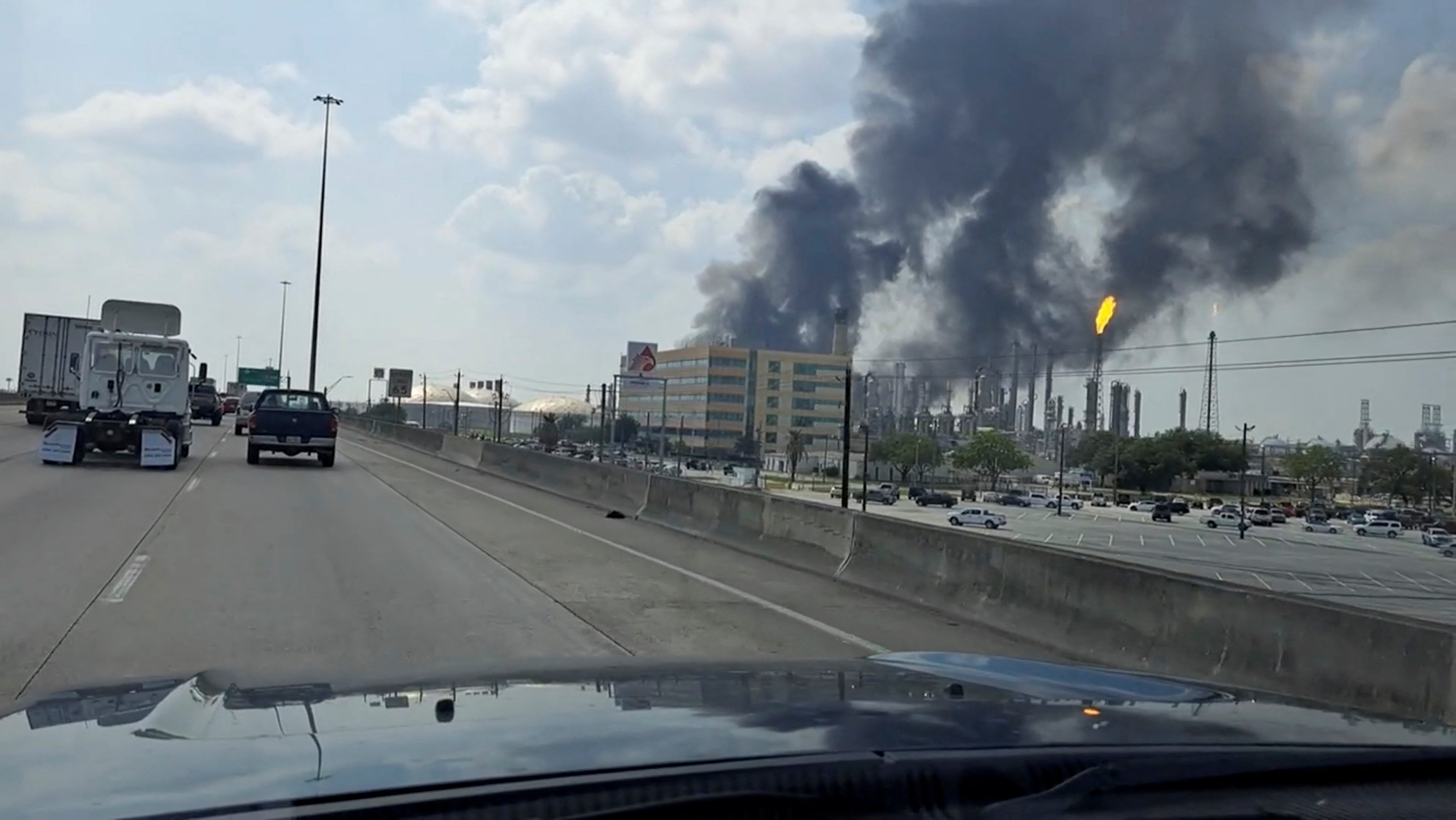 Fire at an olefins unit at Shell Deer Park, Texas chemical plant
