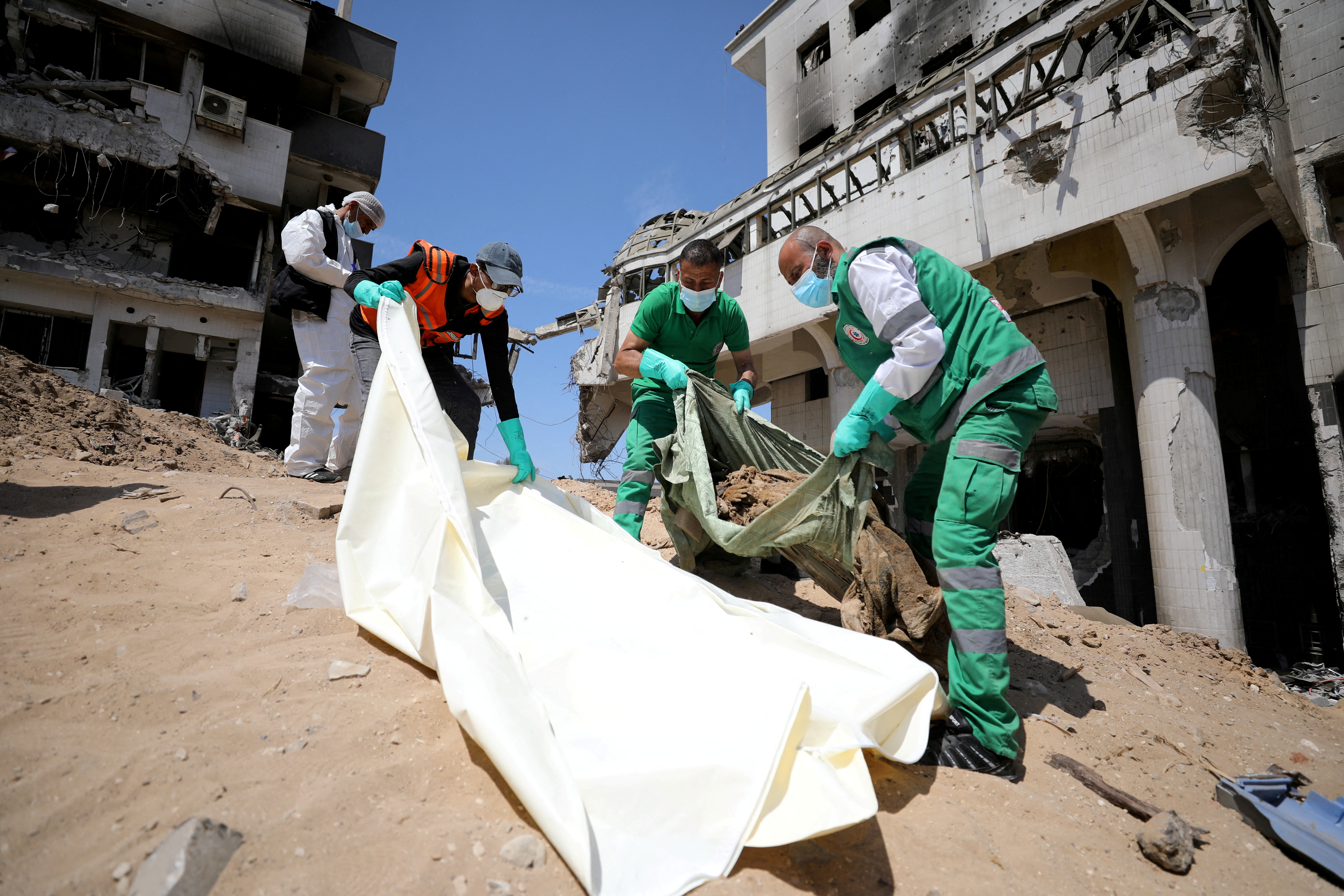 Aftermath of a two-week Israeli operation at Al Shifa Hospital