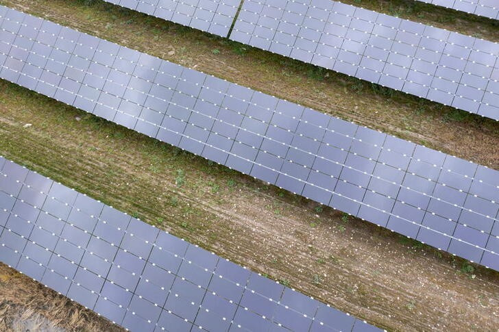 Aerial view of the Overland Park Solar Array in Toledo, Ohio