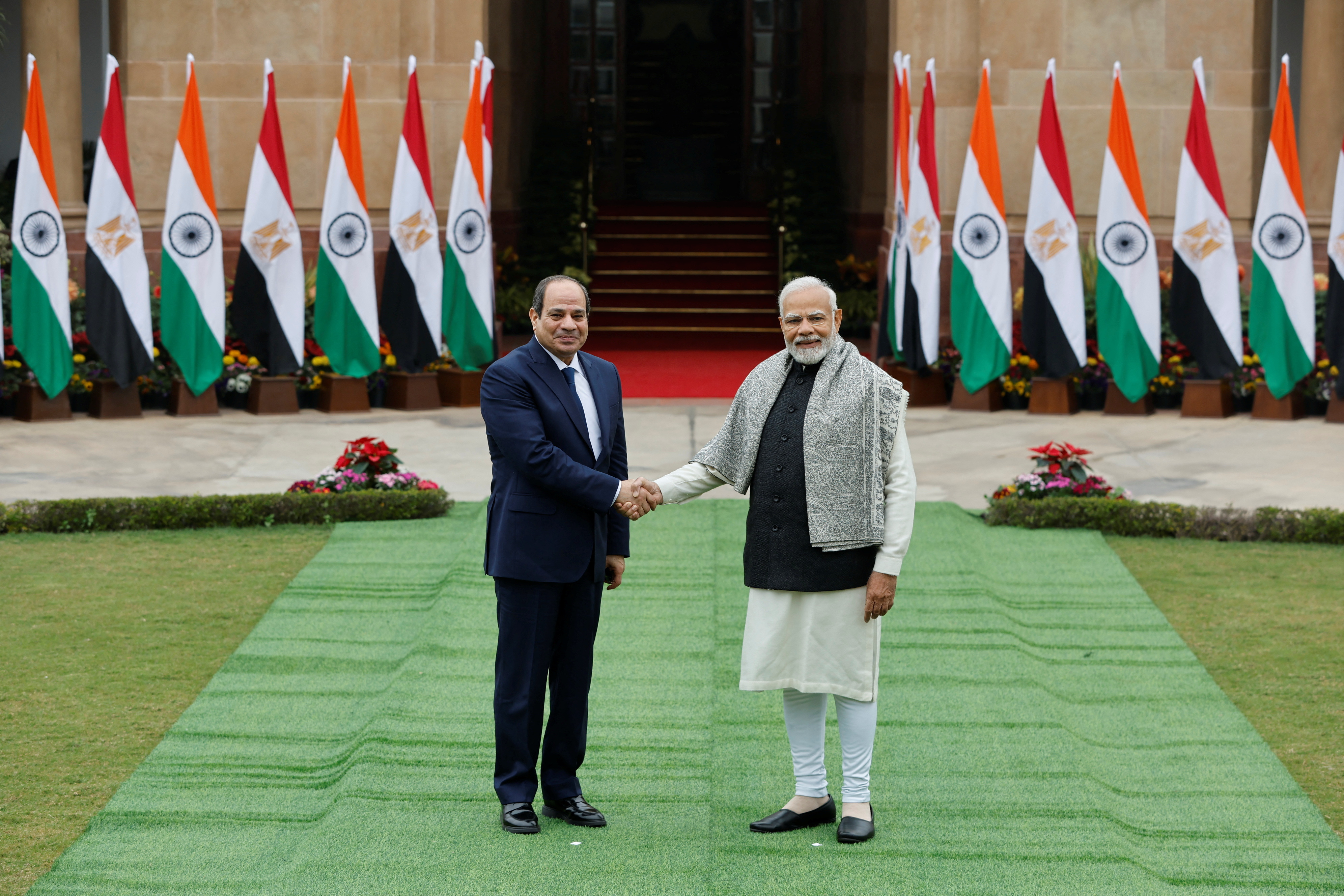 Egyptian President Abdel Fattah El Sisi visits India