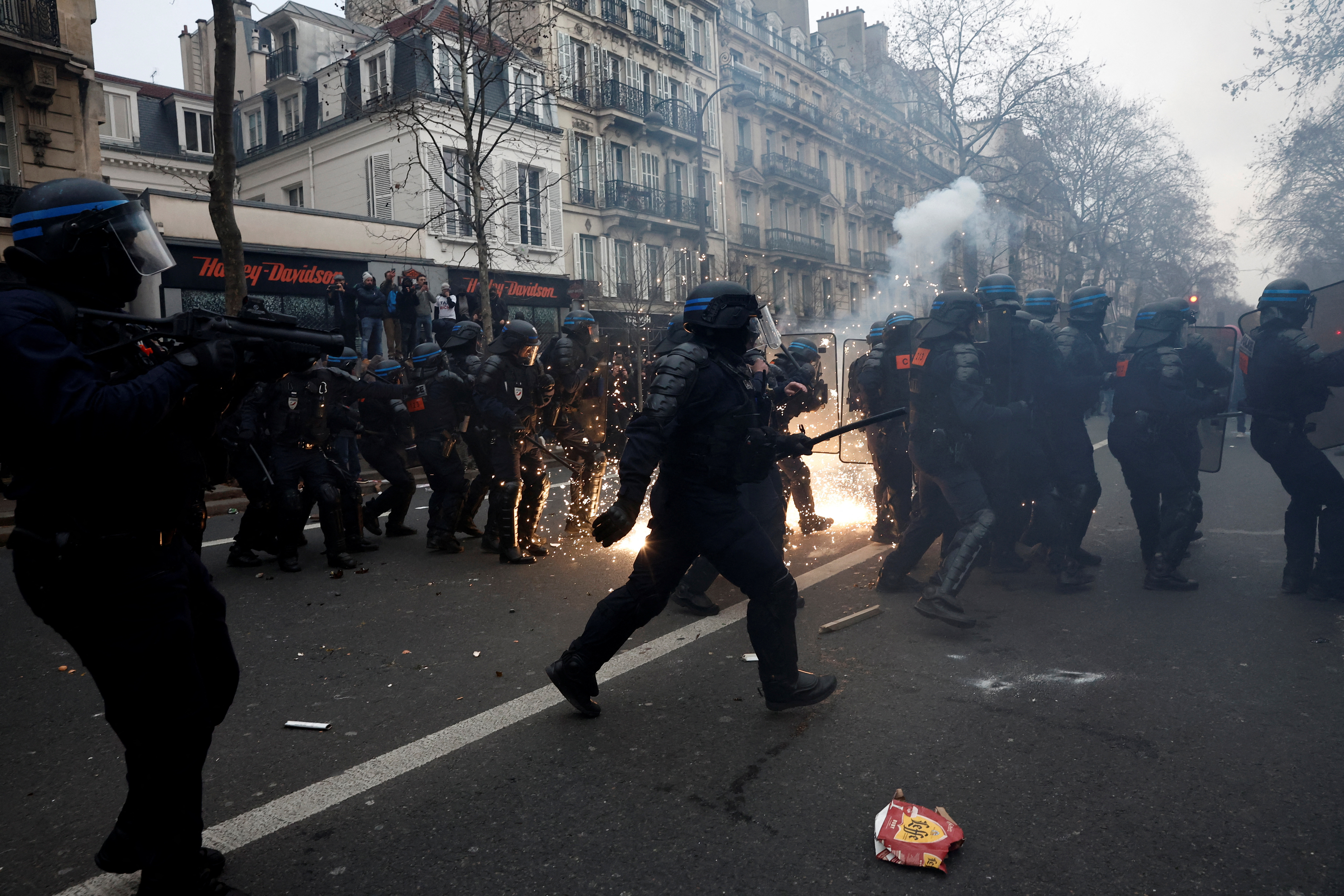 A nationwide strike in France to protest pension reform