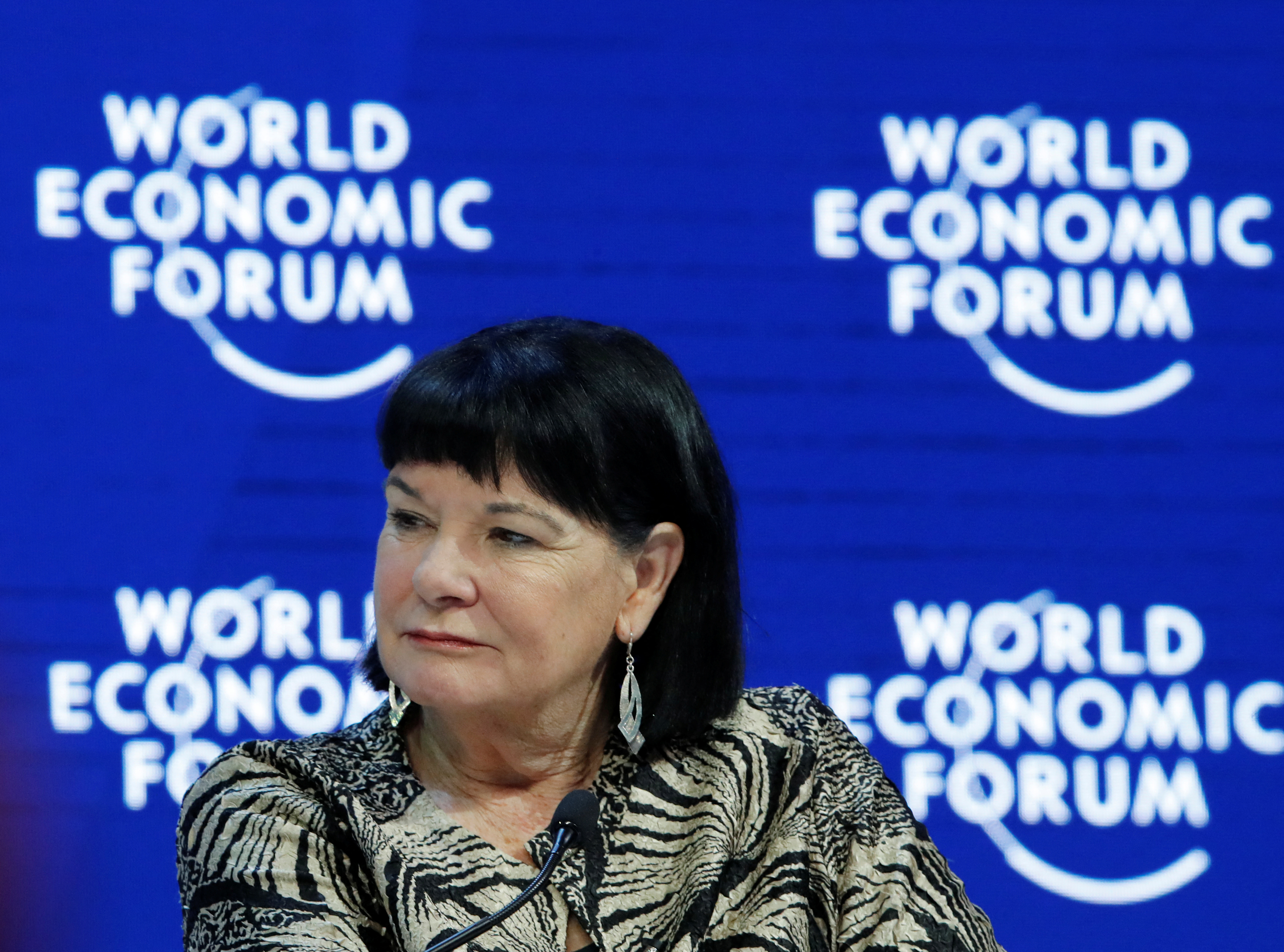 Sharan Burrow General Secretary of the International Trade Union Confederation (ITUC) attends the session 