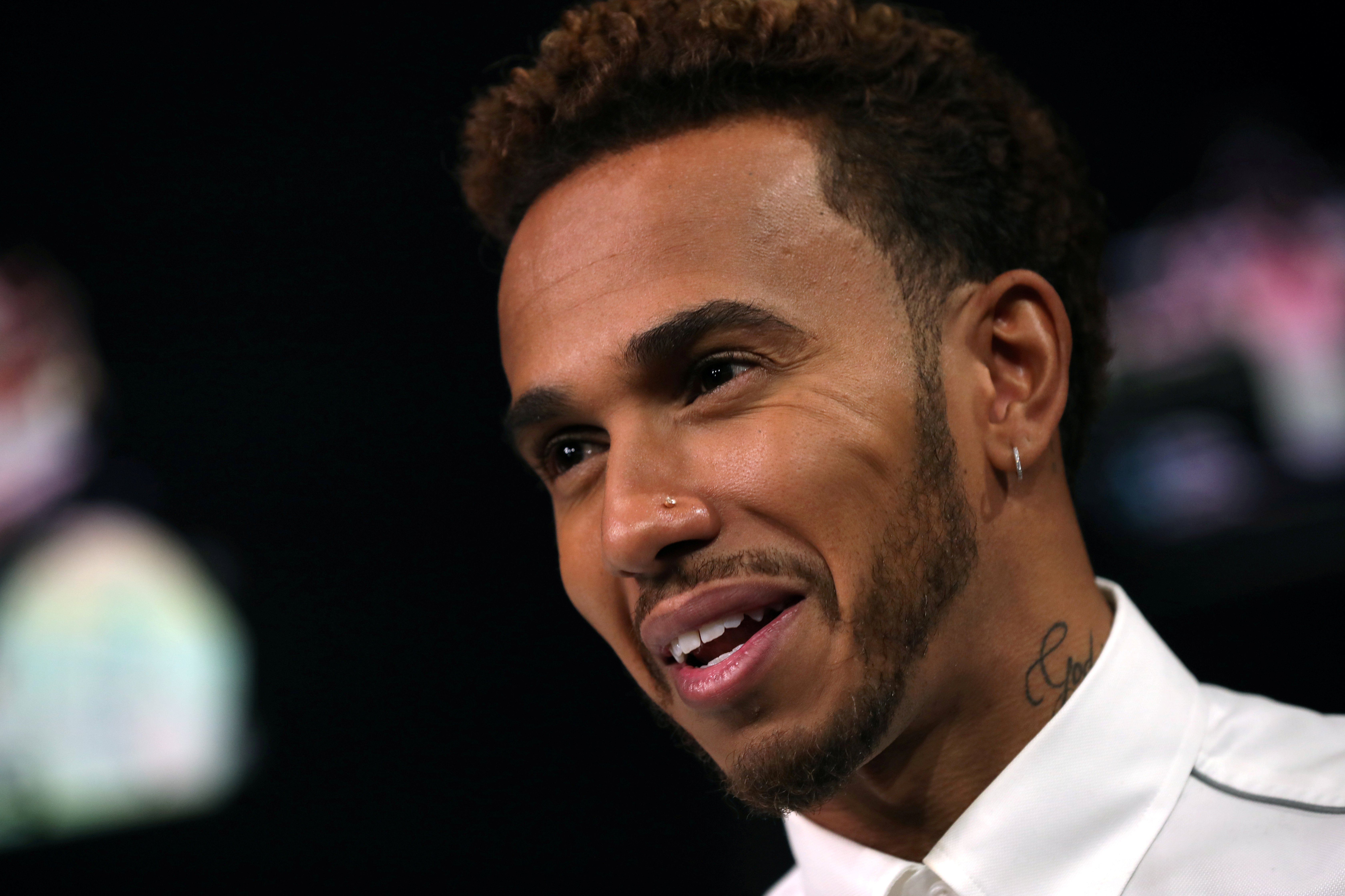 Mercedes' Lewis Hamilton speaks ahead of the United States Grand Prix in New York City