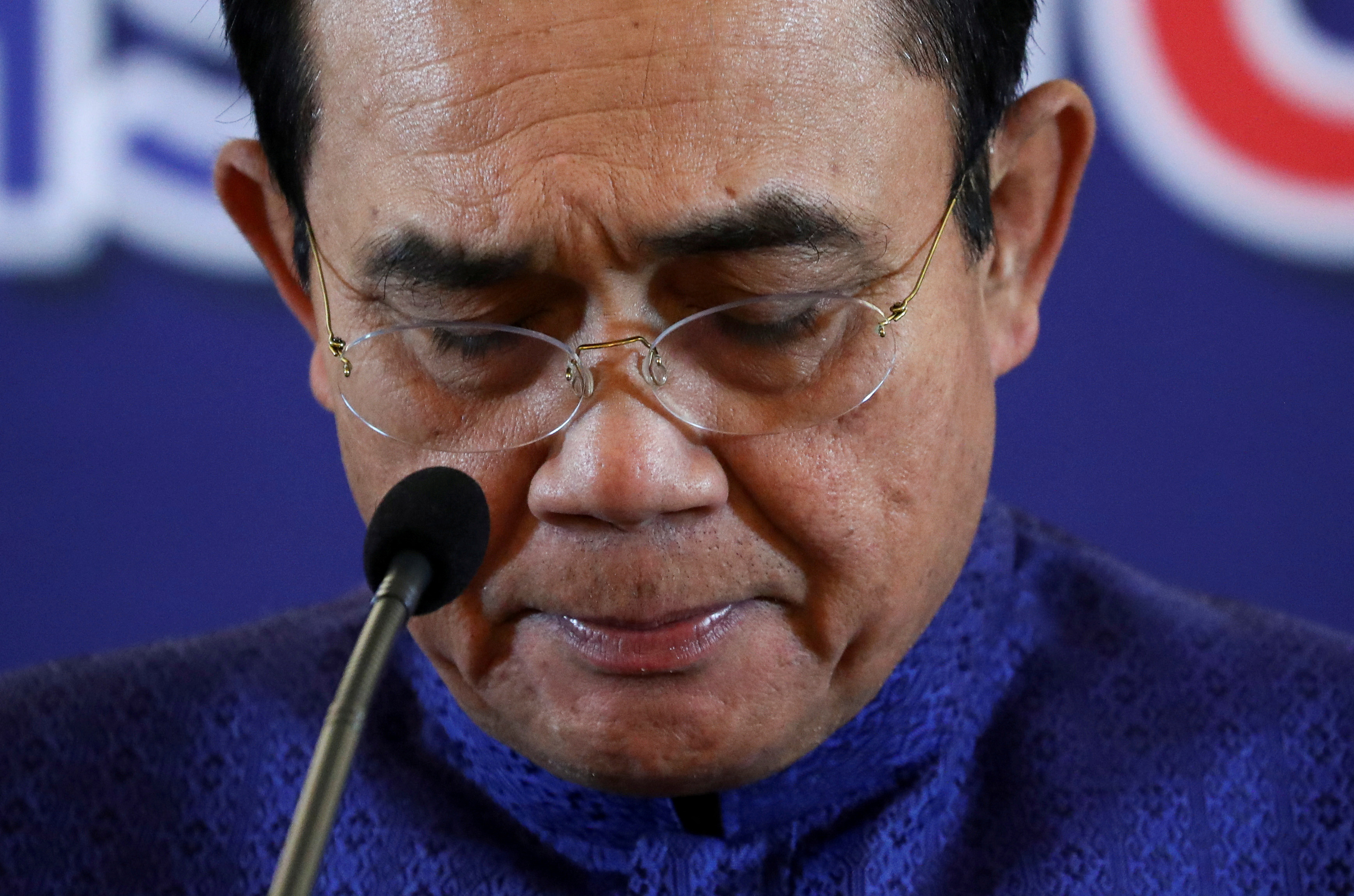 Thailand's Prime Minister Prayuth Chan-ocha speaks during a news conference in Bangkok
