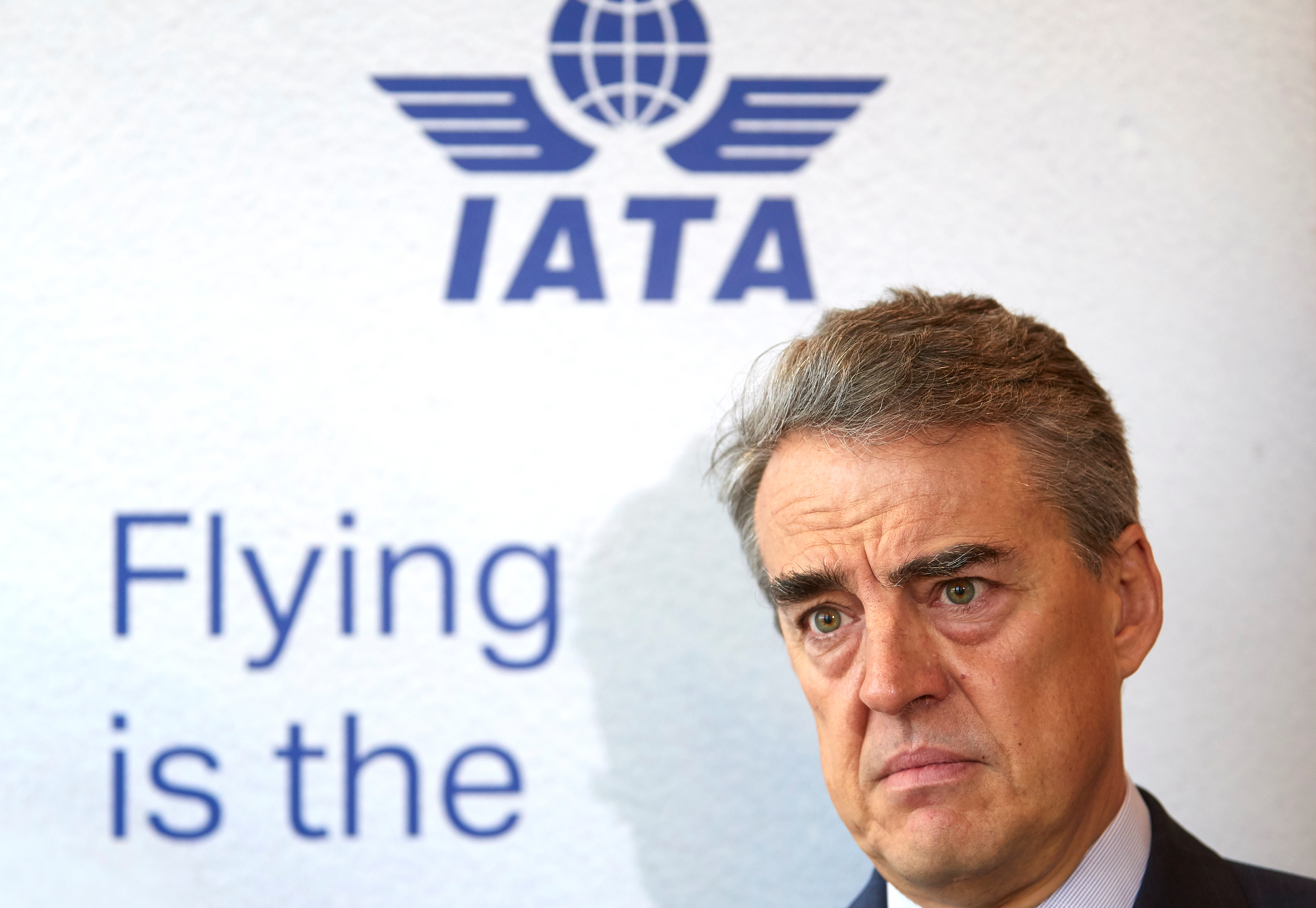 IATA Director General and CEO de Juniac attends an interview with Reuters in Geneva