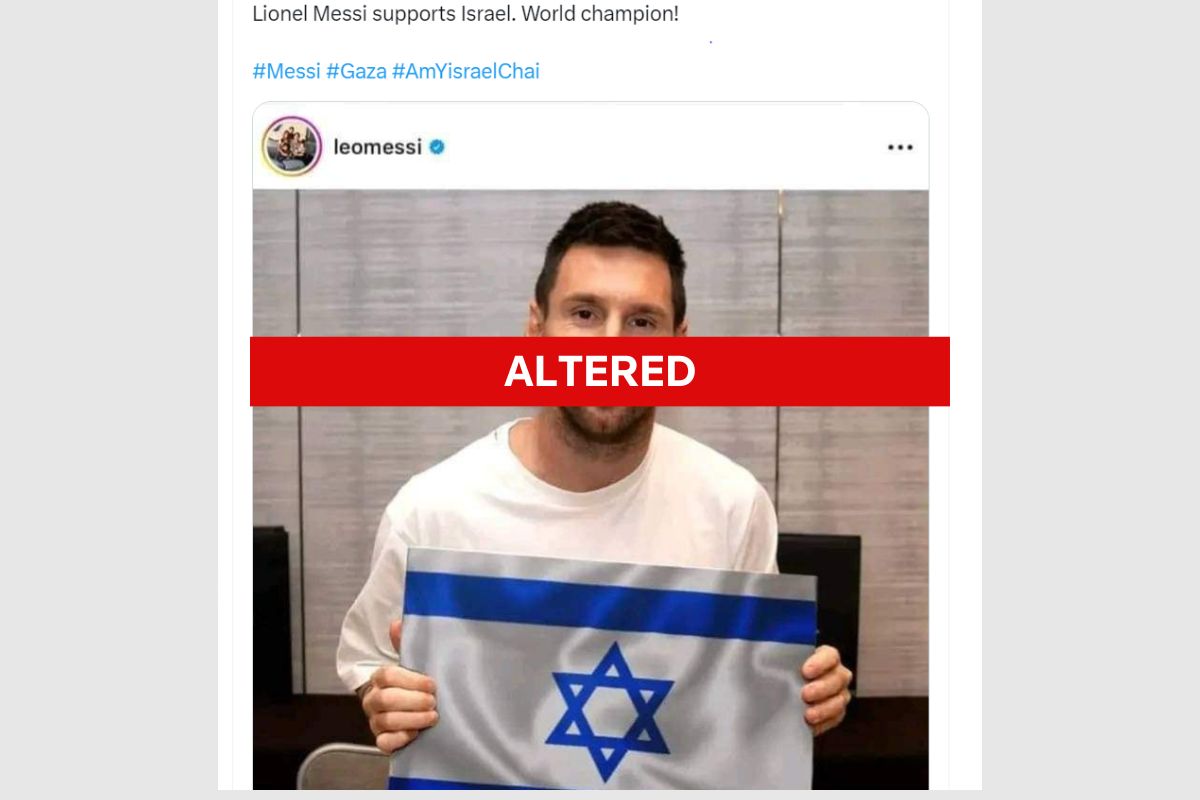 Fact Check: Messi photo altered to show him holding Israeli flag | Reuters