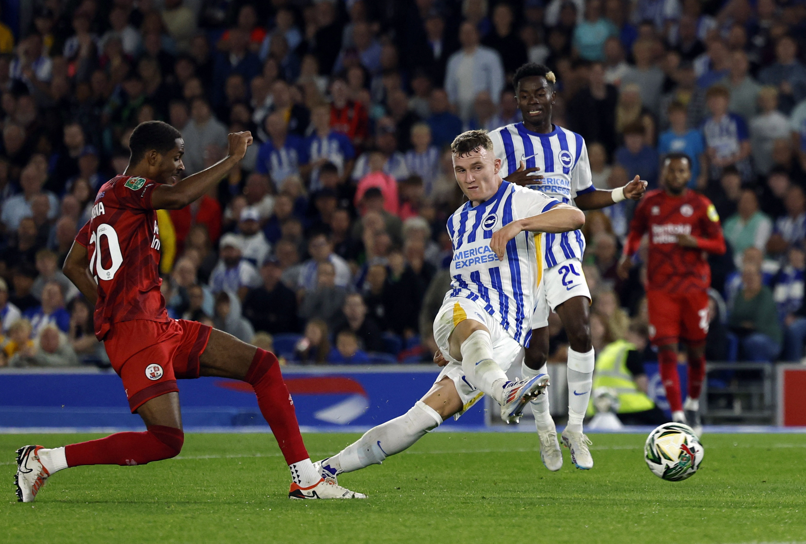 O'Riley injured as Brighton fly past Crawley 4-0 in League Cup | Reuters