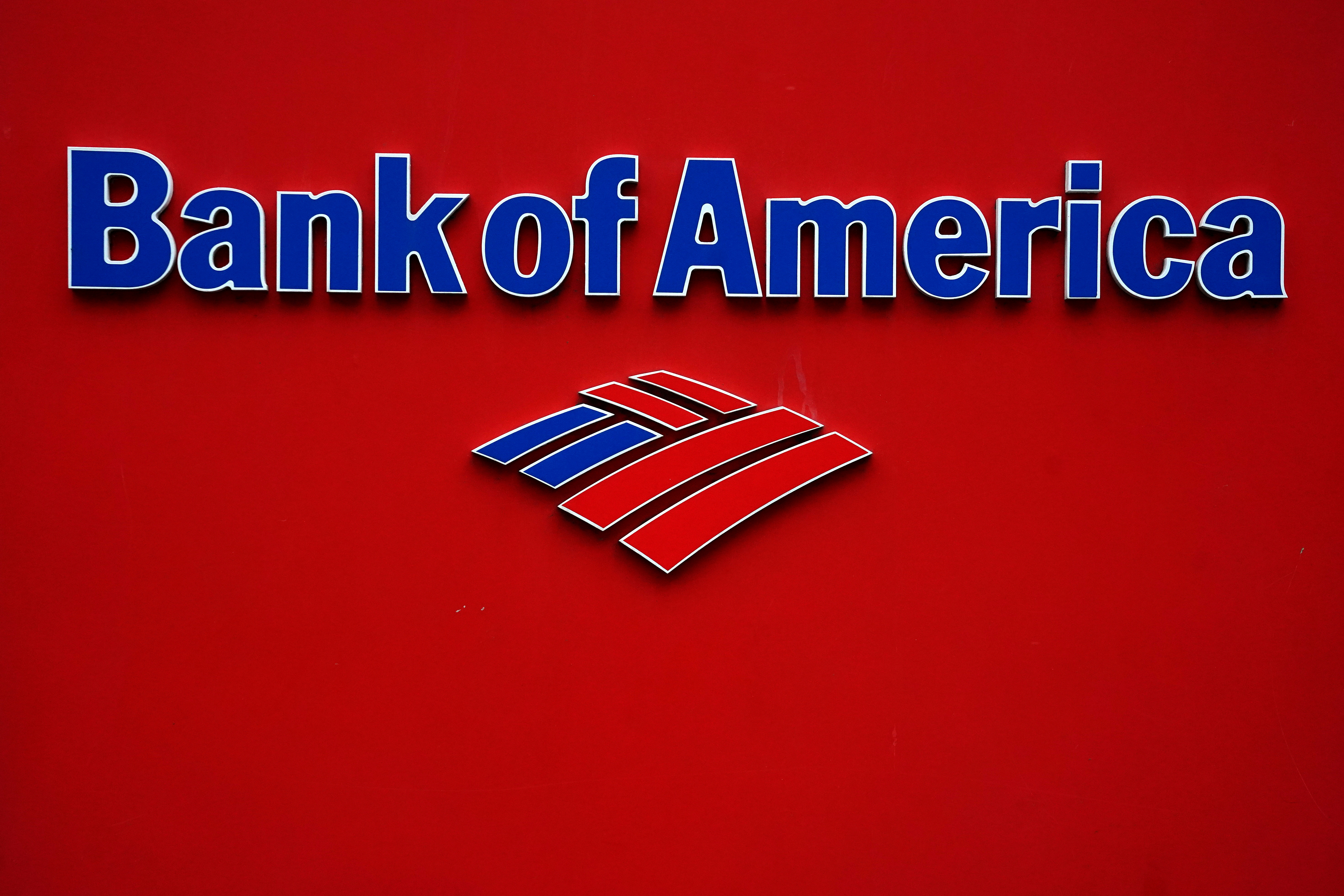A Bank of America logo is pictured in the Manhattan borough of New York City
