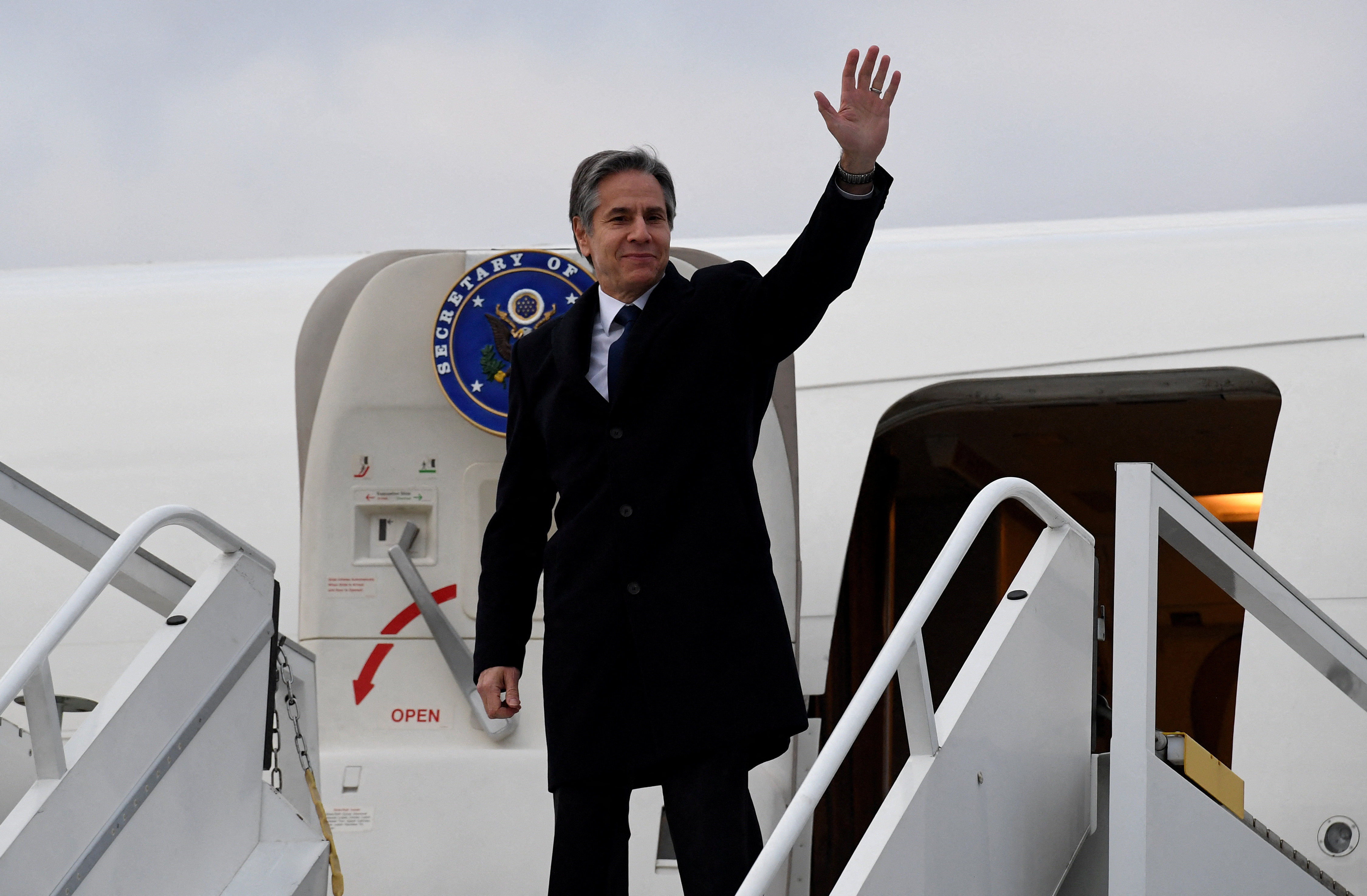 U.S. Secretary of State Blinken departs Chisinau