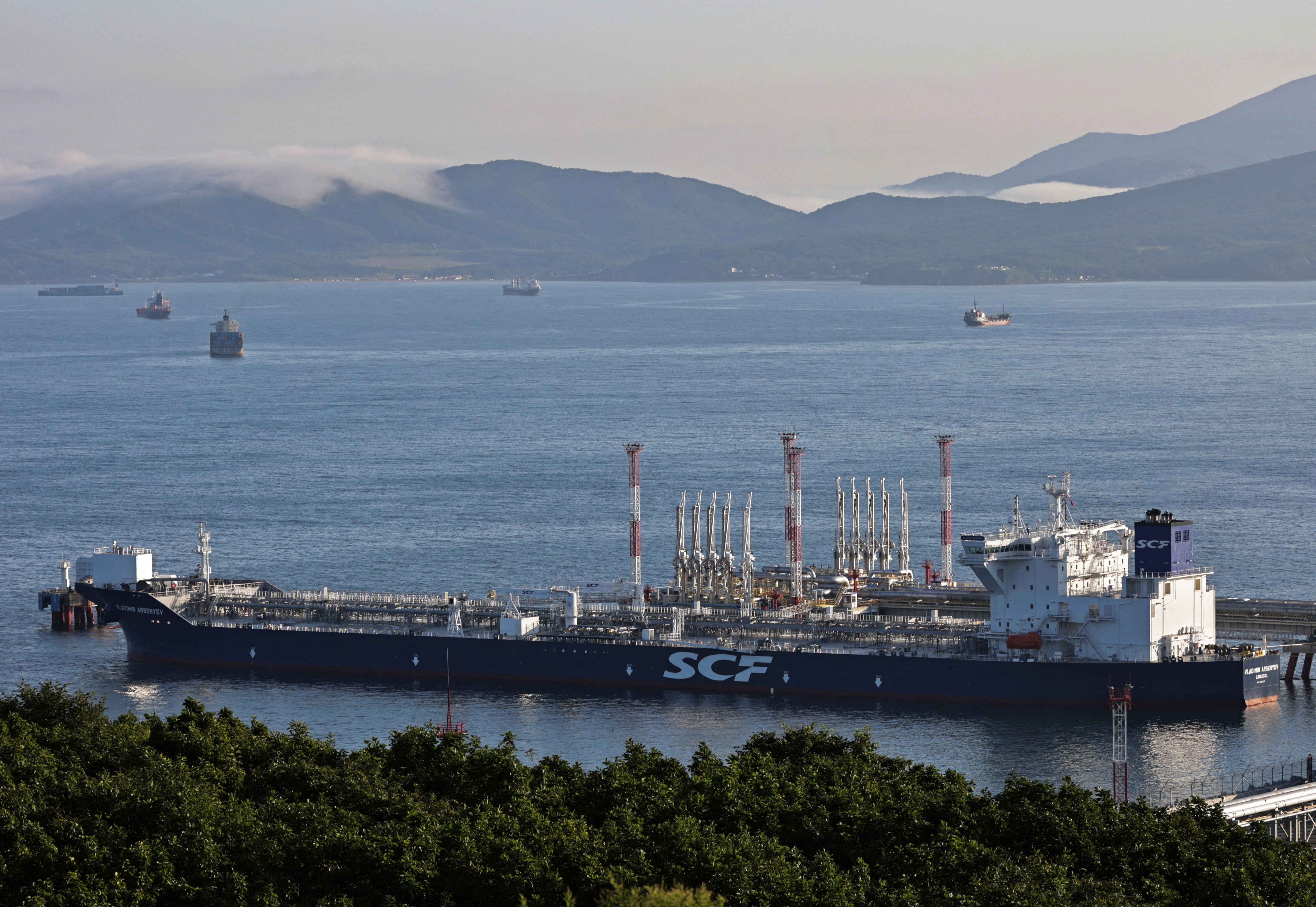 A view shows Kozmino oil terminal near Nakhodka, Russia