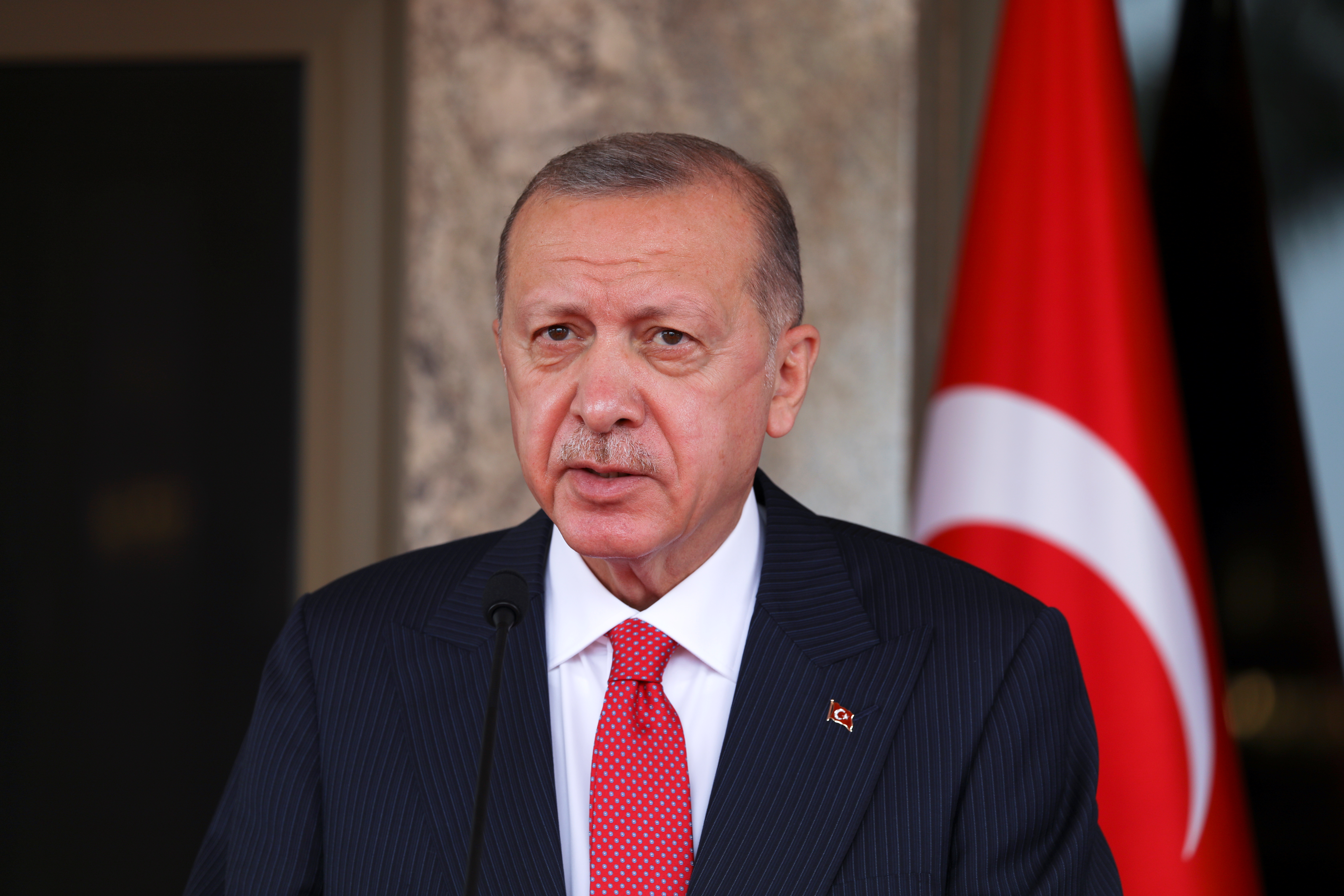Nigerian President Buhari and Turkish President Erdogan hold a news conference in Abuja