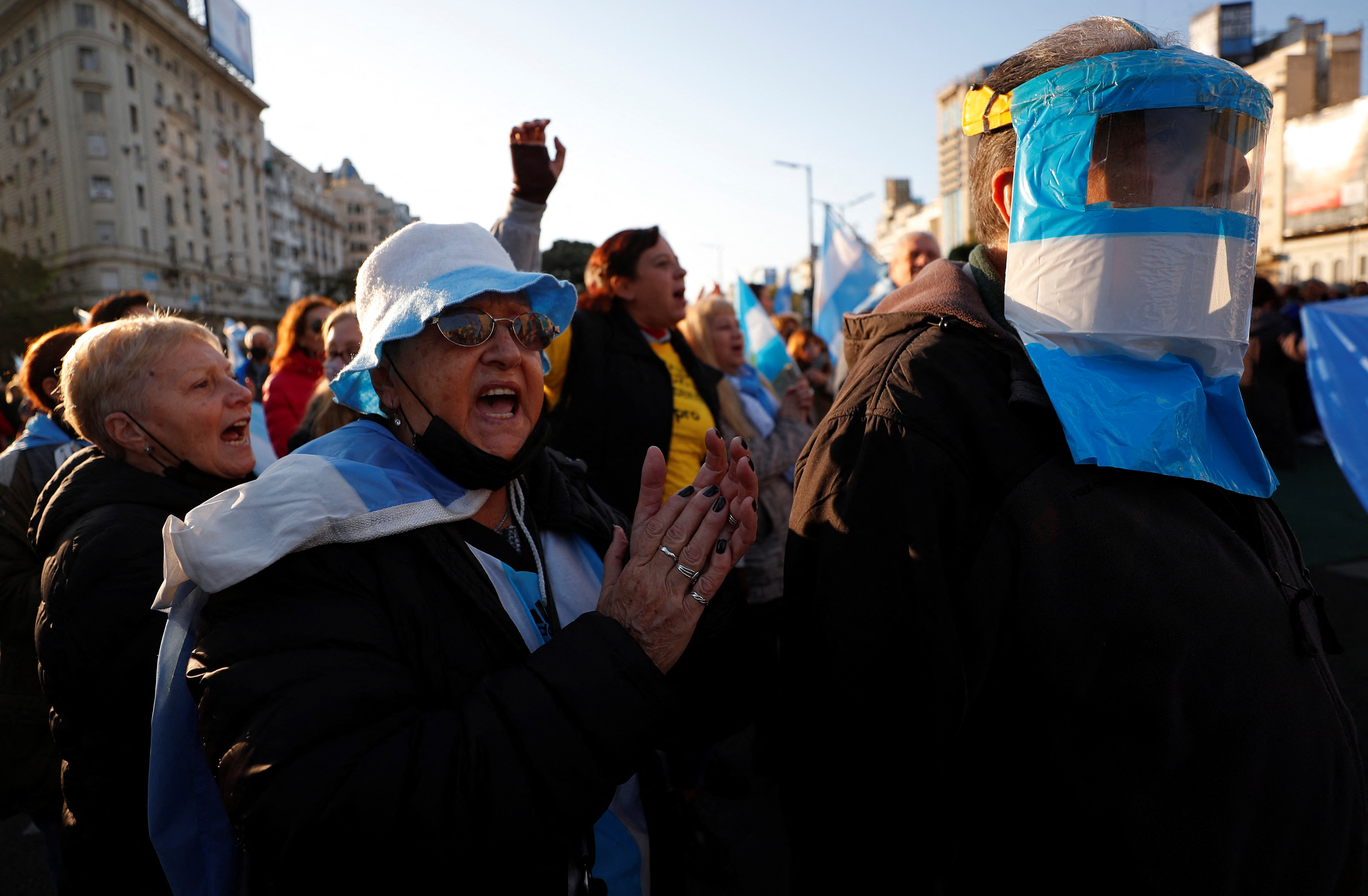Protest against Argentina's President Alberto Fernandez's administration, on Independence Day, in Buenos Aires