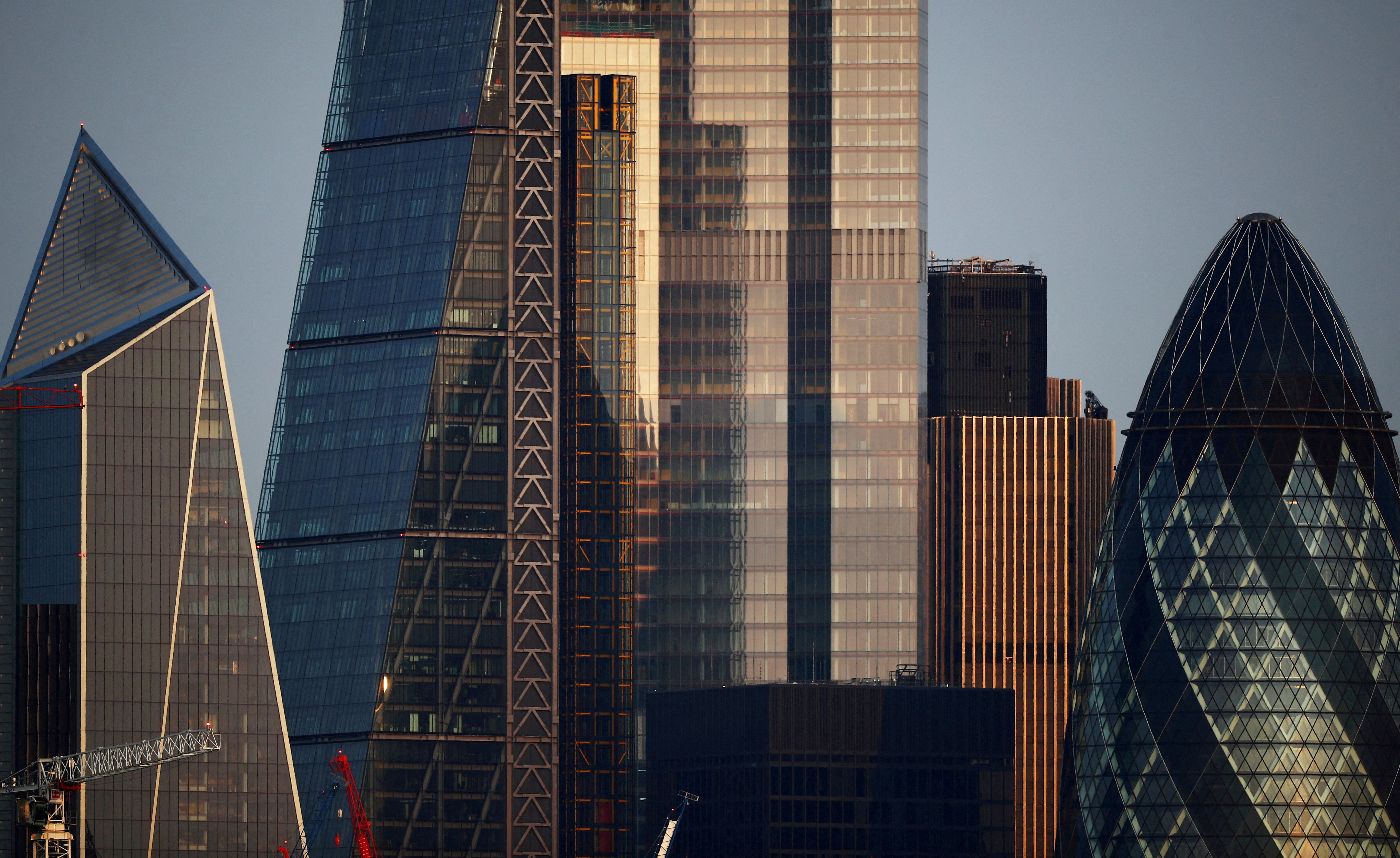 mFILE PHOTO: Skyscrapers in The City of London financial district are seen in London