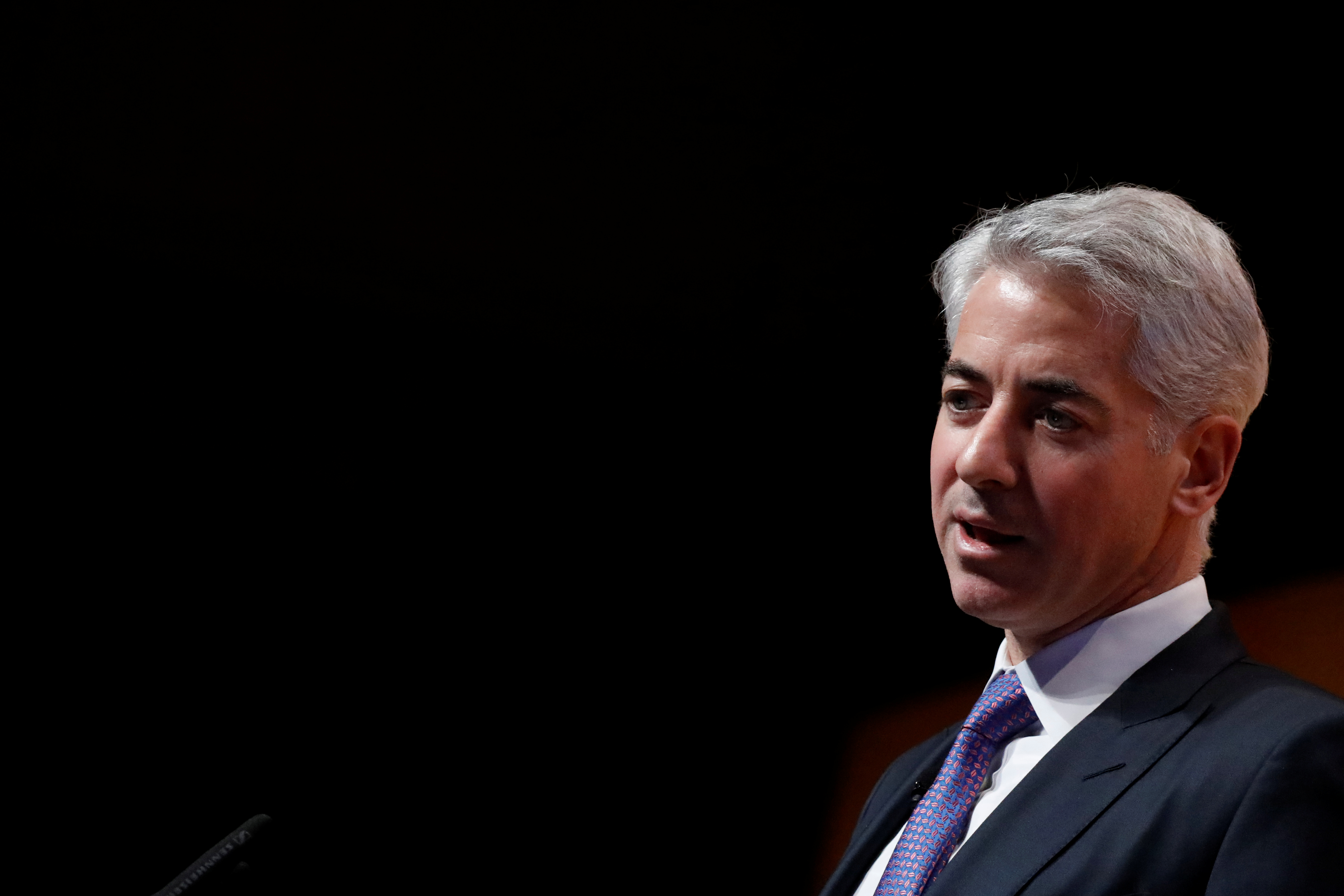 William 'Bill' Ackman, CEO and Portfolio Manager of Pershing Square Capital Management, speaks during the Sohn Investment Conference in New York City
