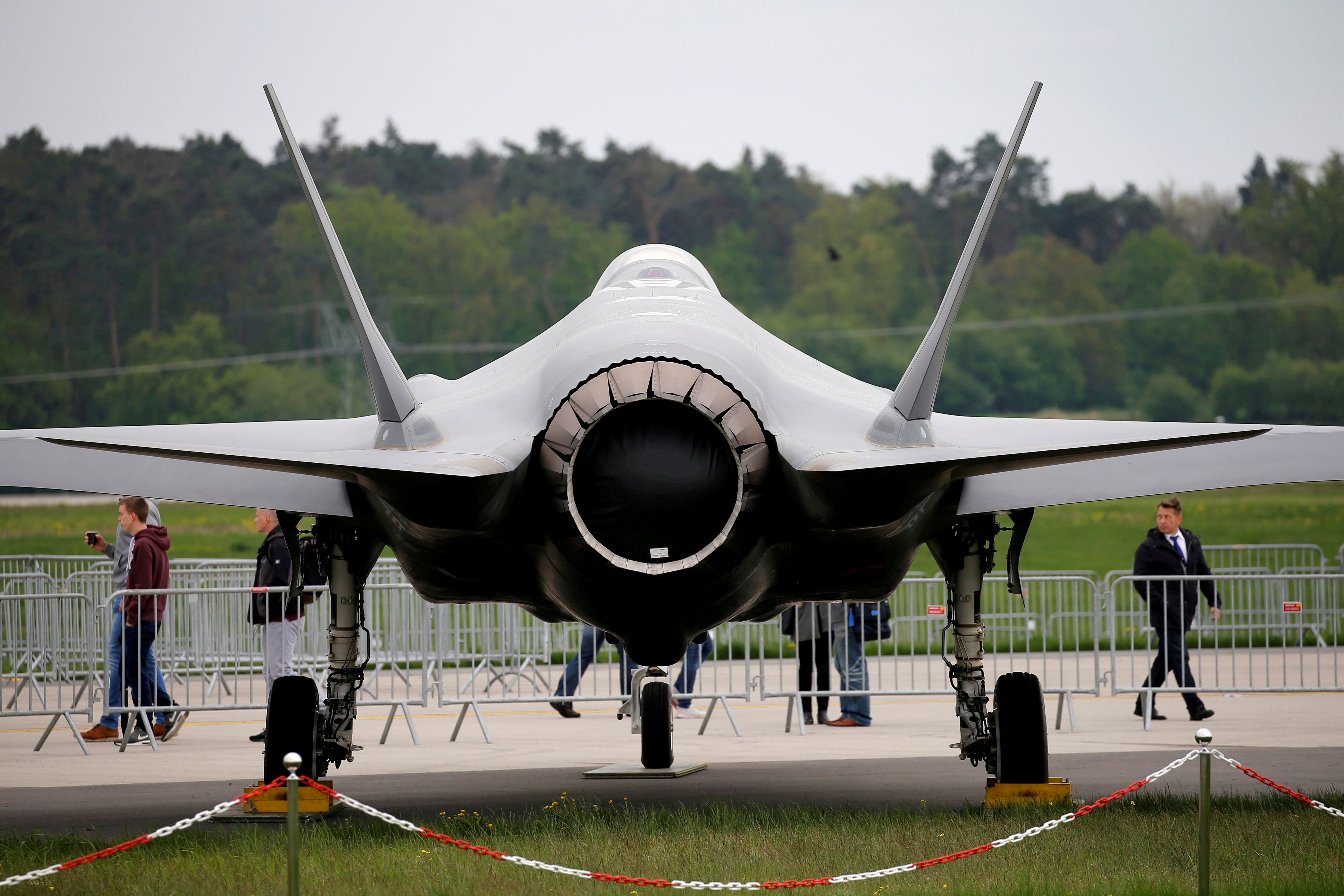 FILE PHOTO: A Lockheed Martin F-35 aircraft is seen at the ILA Air Show in Berlin